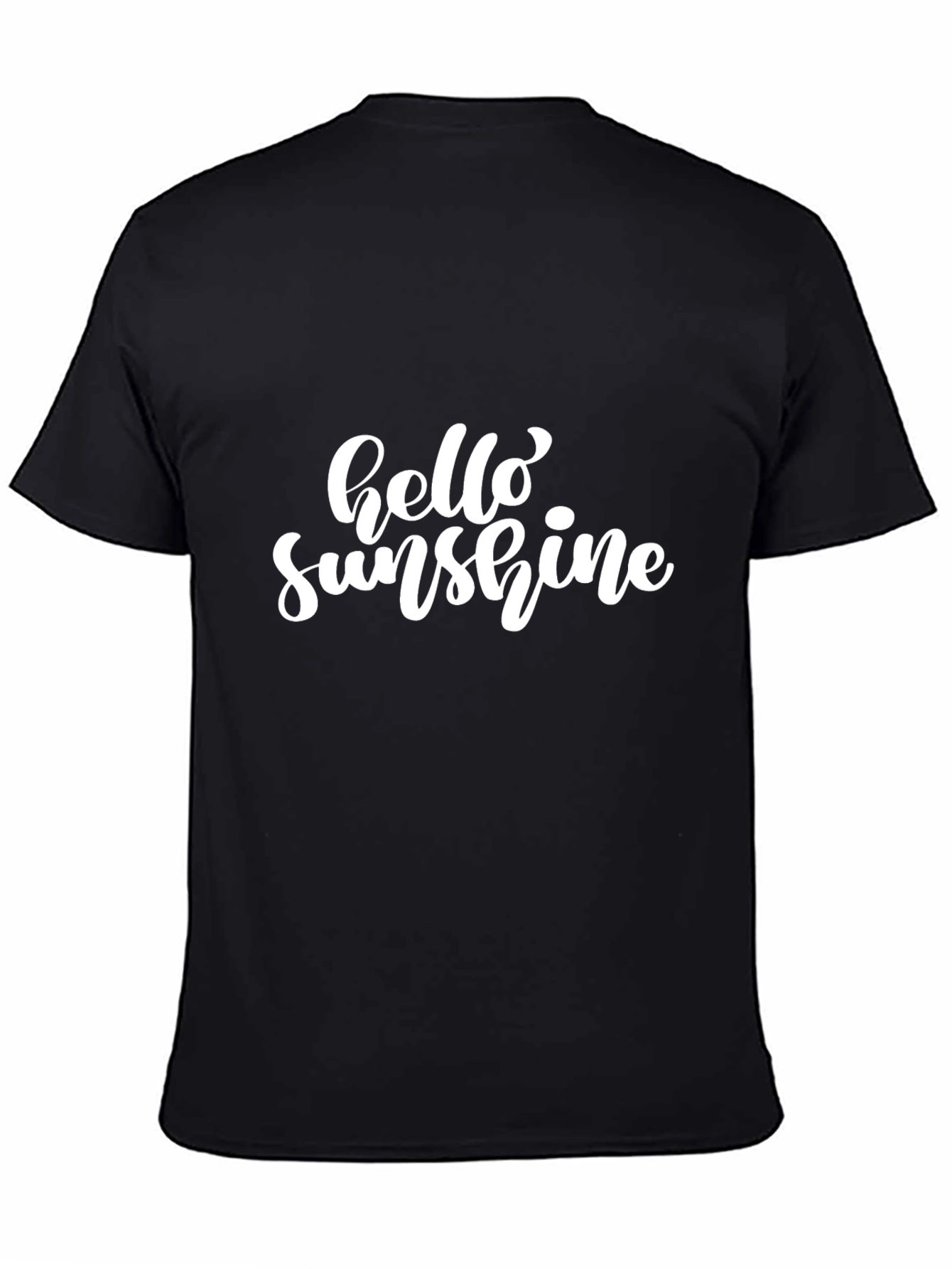 Hello Sunshine Graphic Tee - Black Cotton T-Shirt