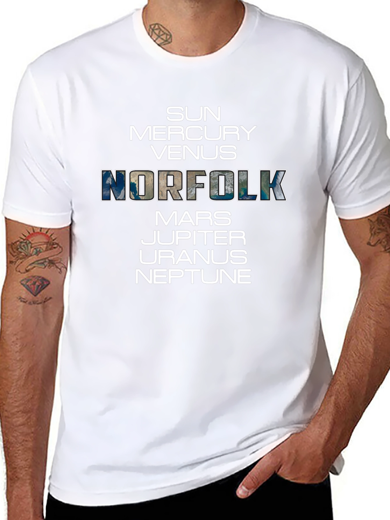 Planets Norfolk Graphic T-Shirt