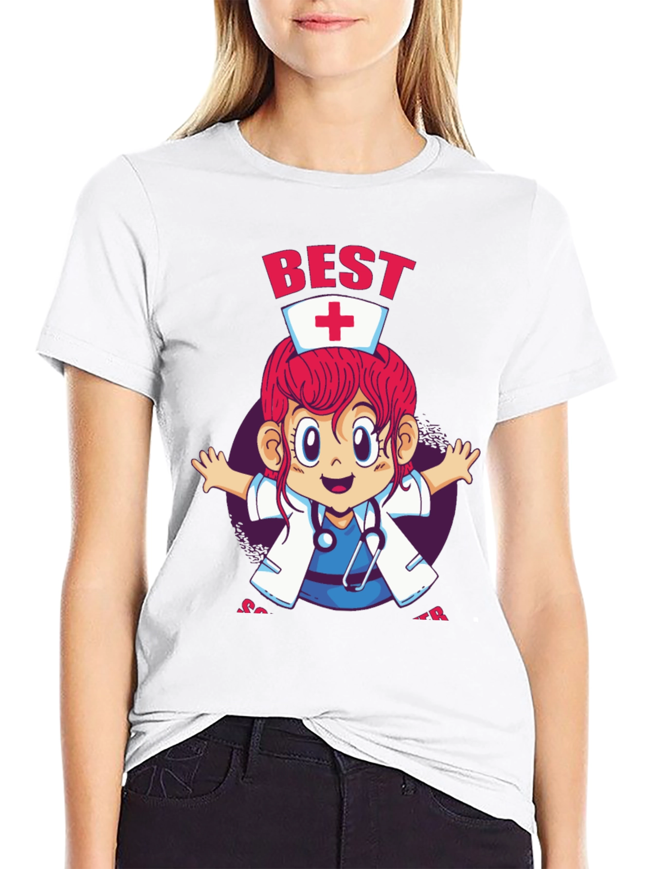 Best Nurse Ever Cartoon Graphic Tee
