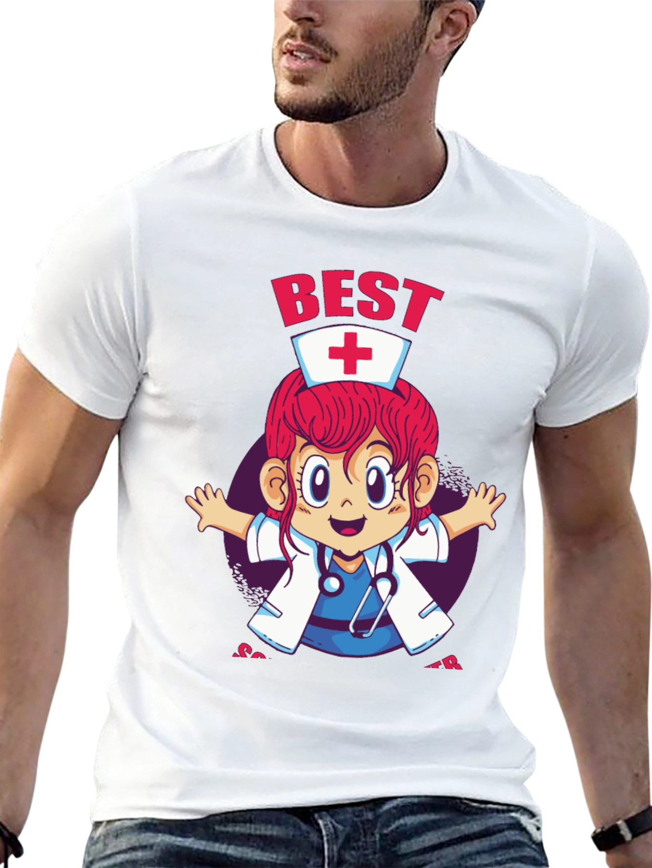 Best Nurse Ever Cartoon Graphic Tee