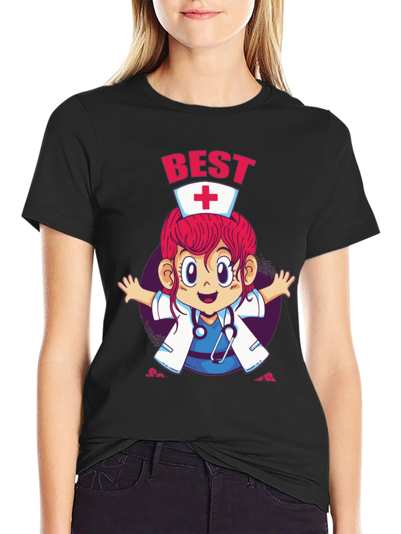 Best Nurse Ever Cartoon Graphic Tee