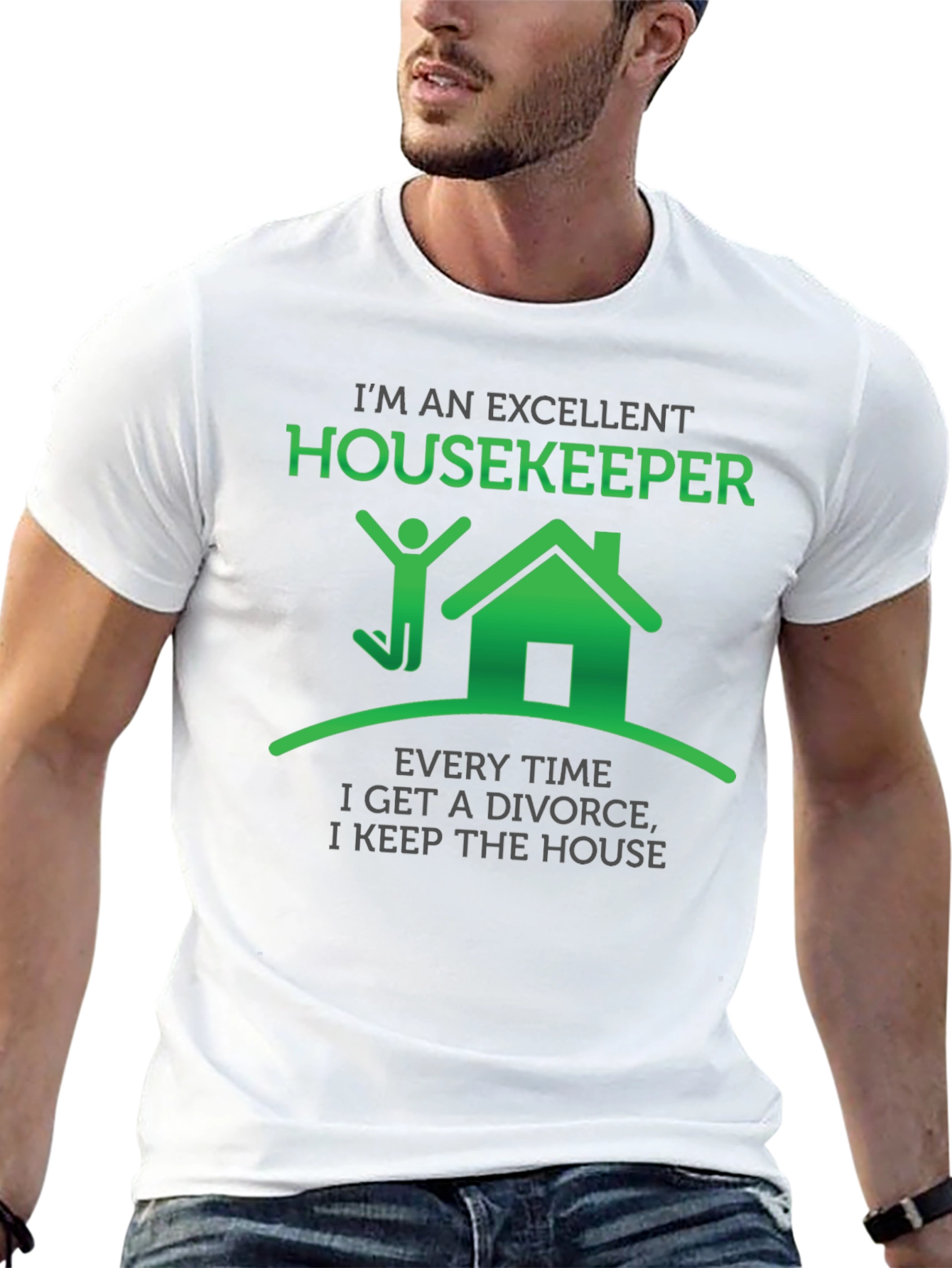 Excellent Housekeeper T-Shirt Funny Divorce Gift