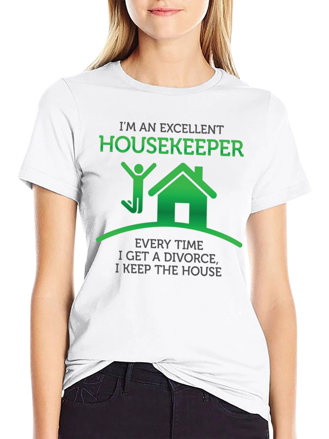 Excellent Housekeeper T-Shirt Funny Divorce Gift