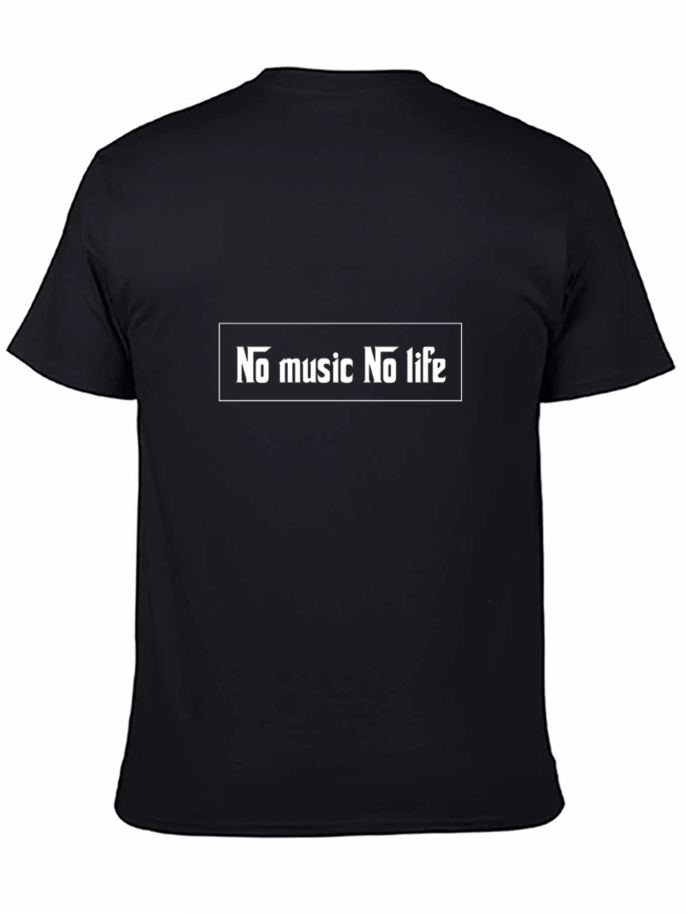 No Music No Life Black T-Shirt