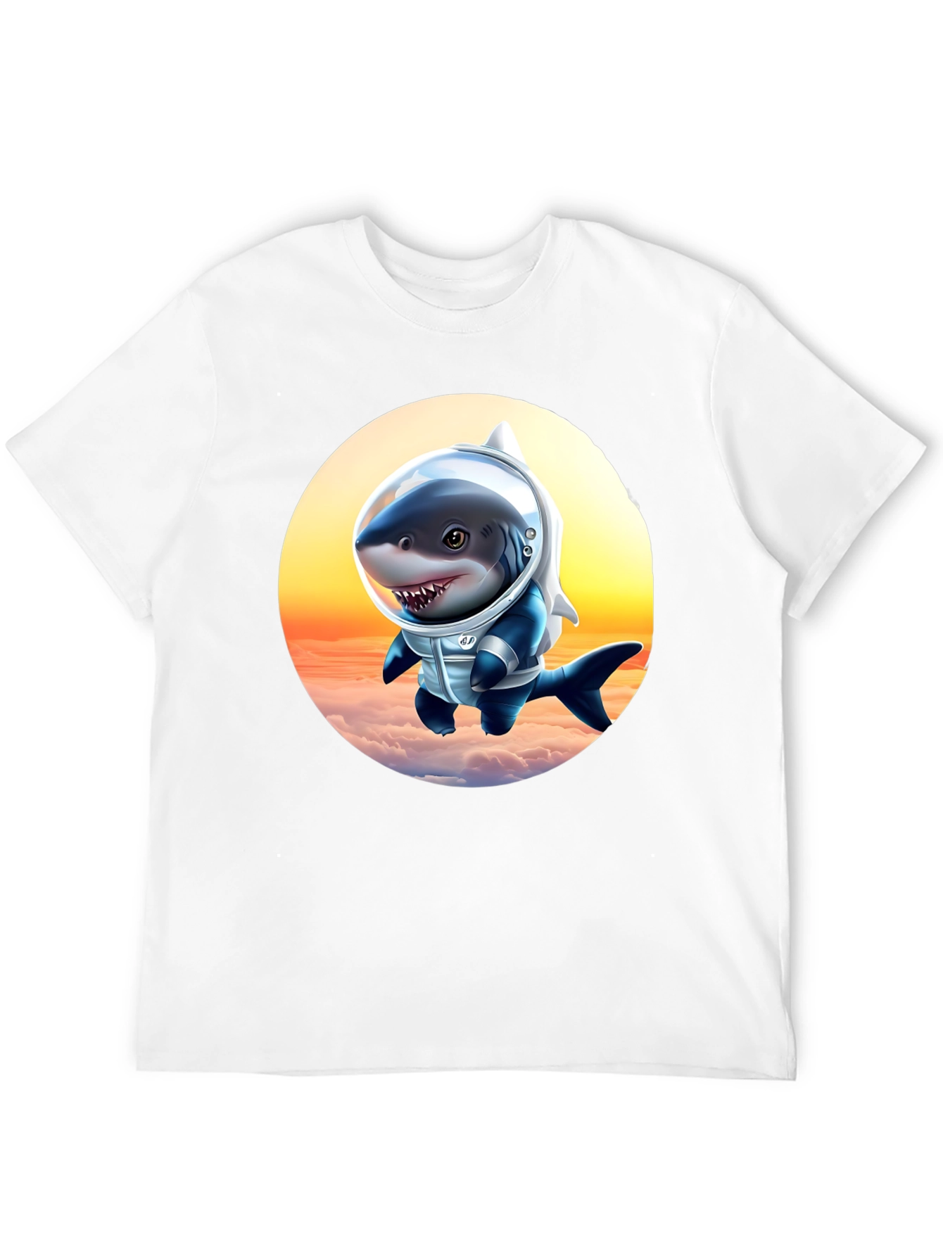Shark Astronaut Graphic Tee - Space Adventure