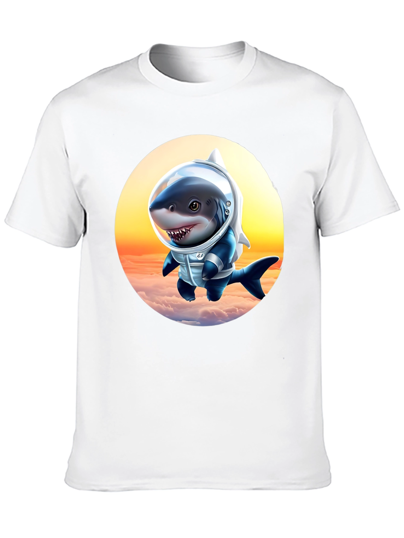 Shark Astronaut Graphic Tee - Space Adventure
