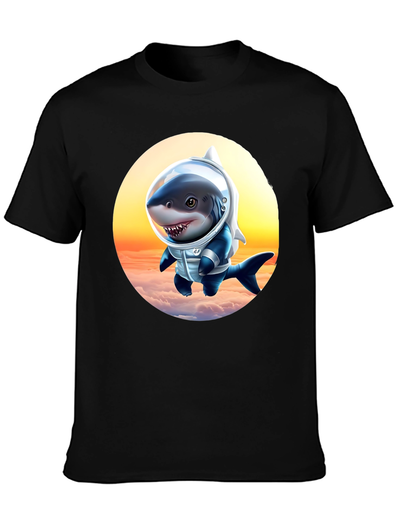 Shark Astronaut Graphic Tee - Space Adventure