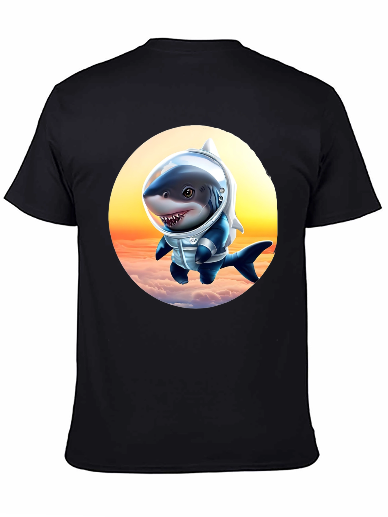 Shark Astronaut Graphic Tee - Space Adventure