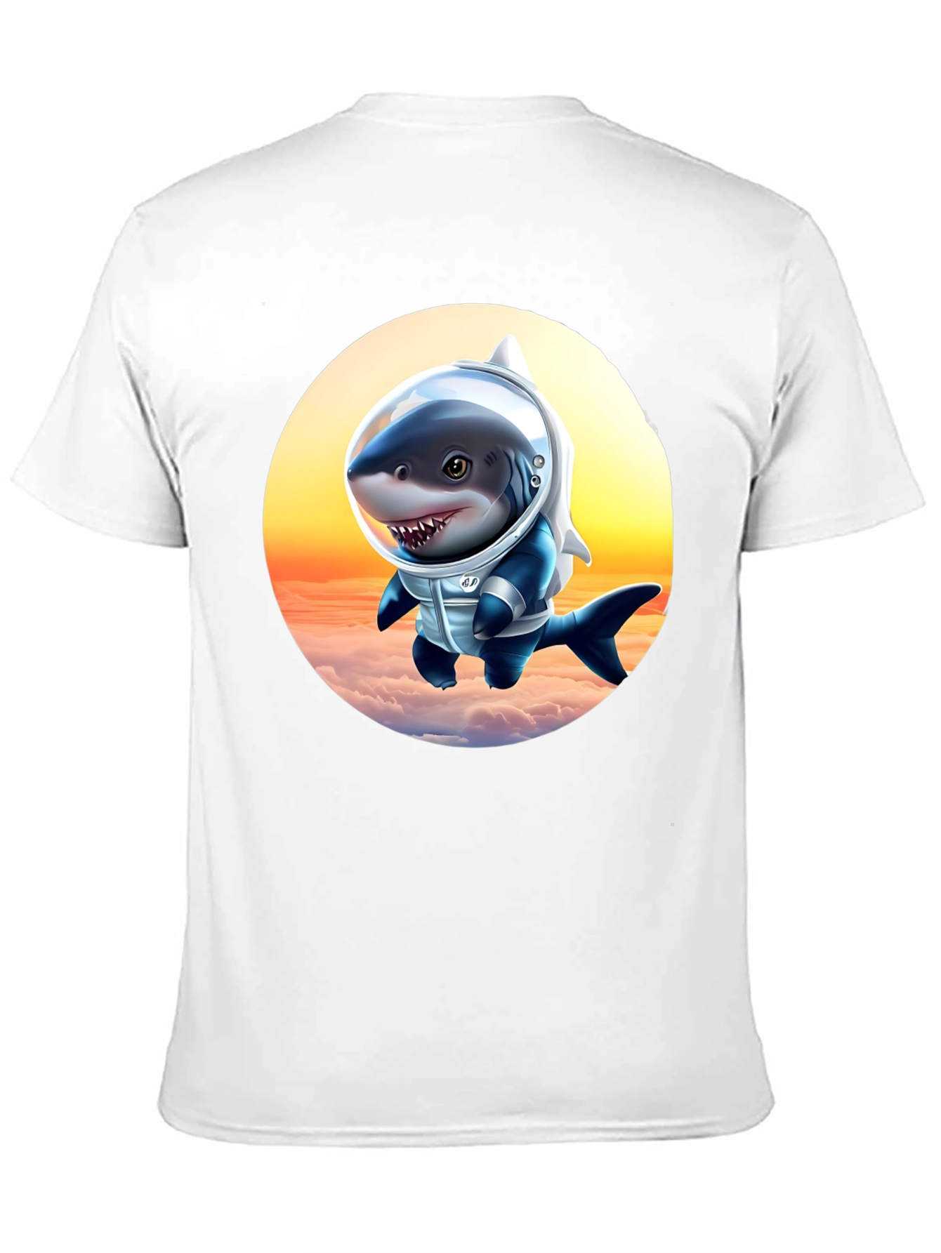Shark Astronaut Graphic Tee - Space Adventure