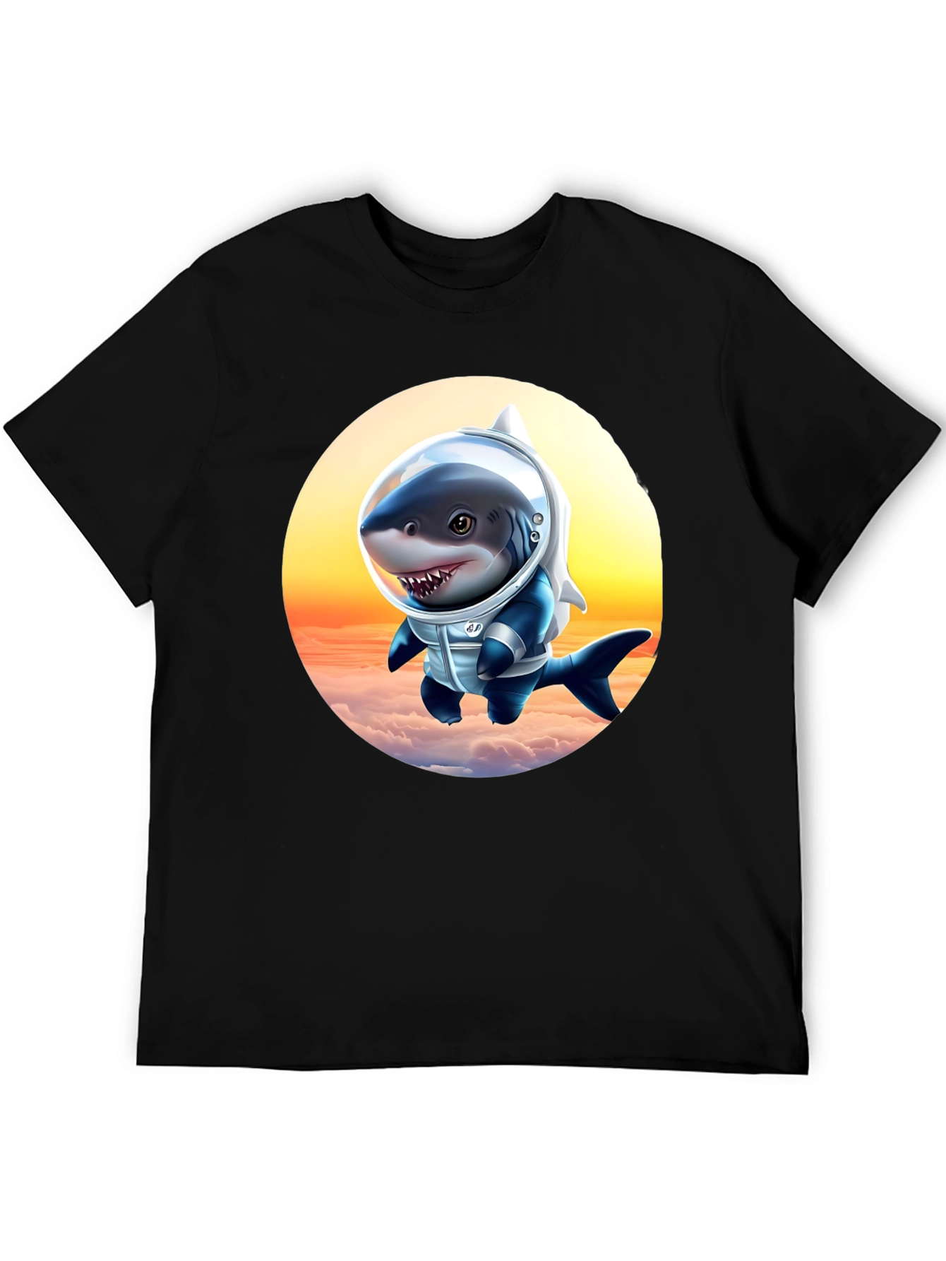 Shark Astronaut Graphic Tee - Space Adventure