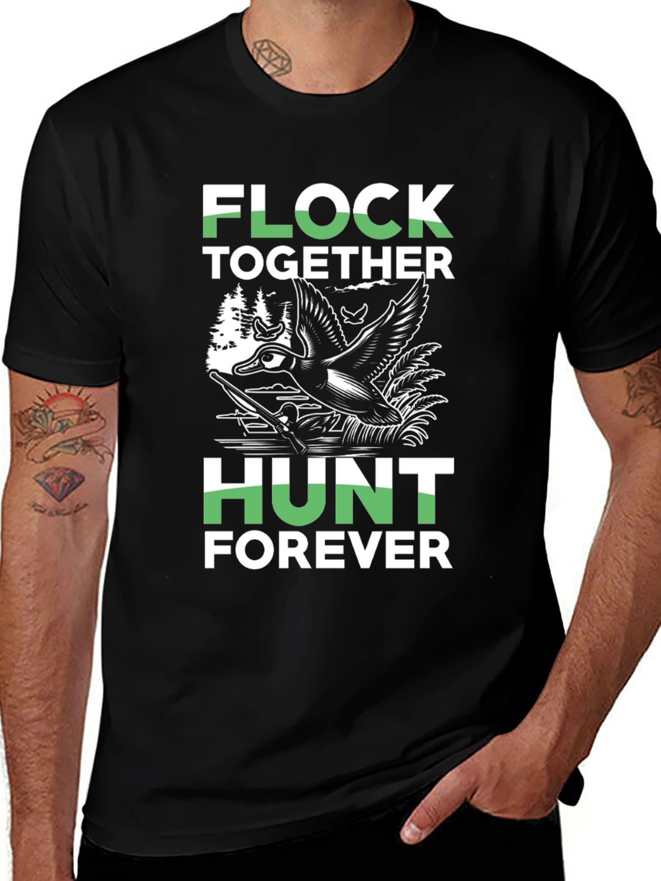 Flock Together Hunt Forever Graphic Tee