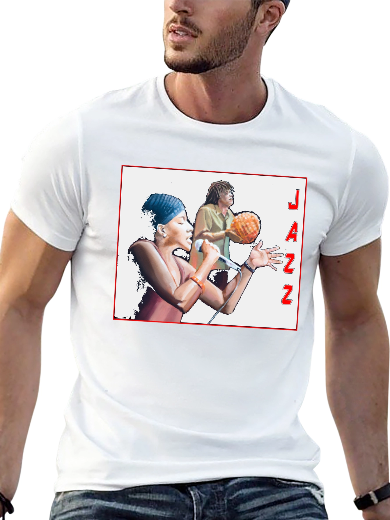 Jazz Music Graphic T-Shirt Black Tee