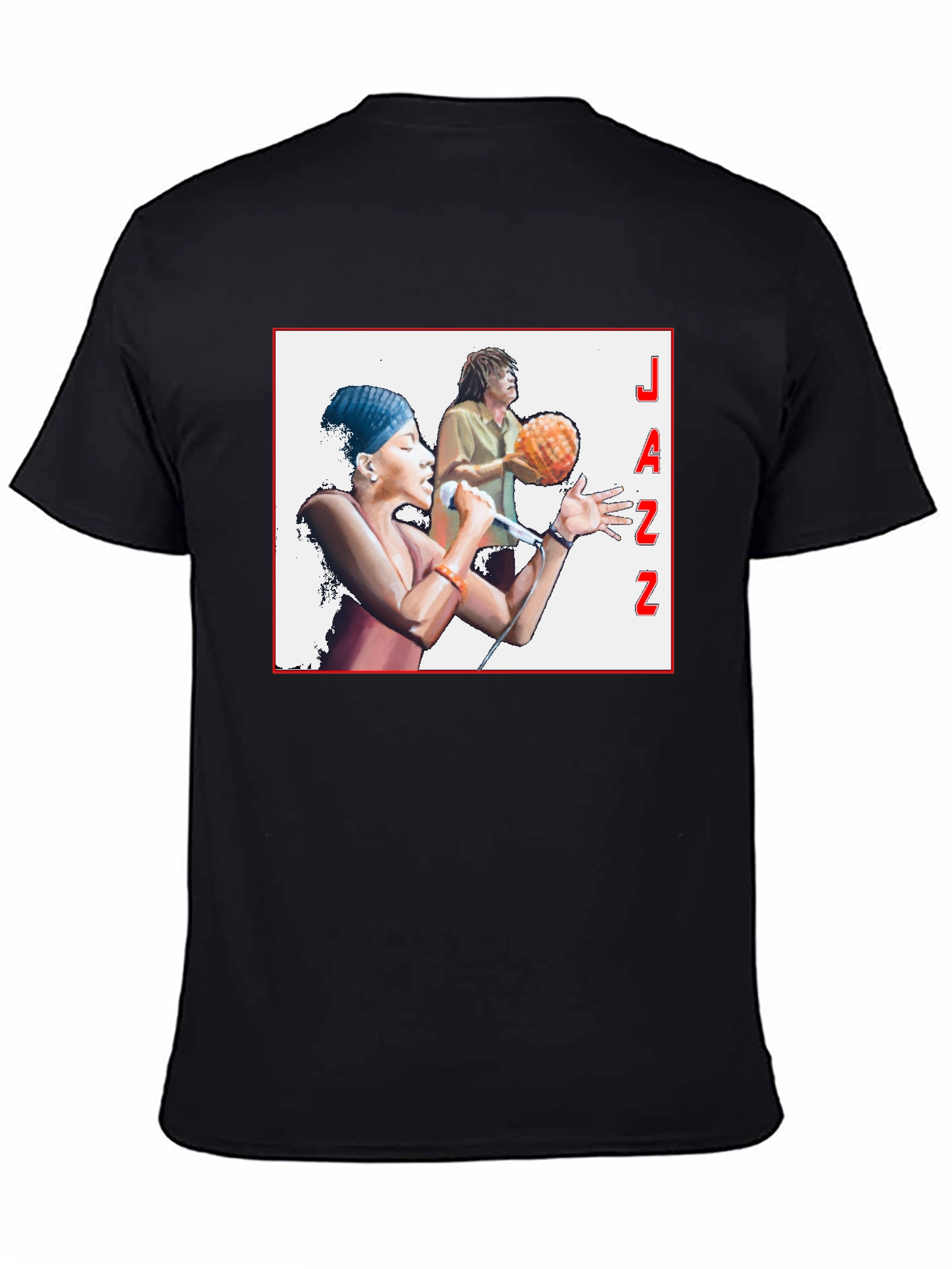 Jazz Music Graphic T-Shirt Black Tee
