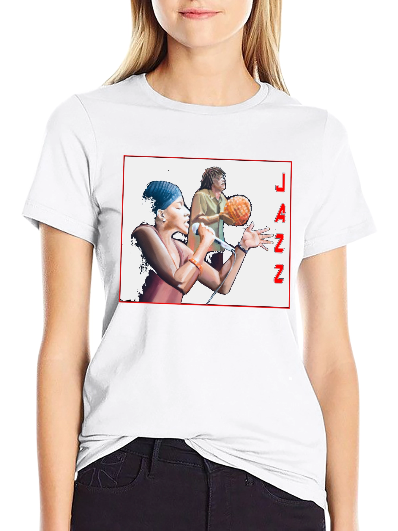 Jazz Music Graphic T-Shirt Black Tee