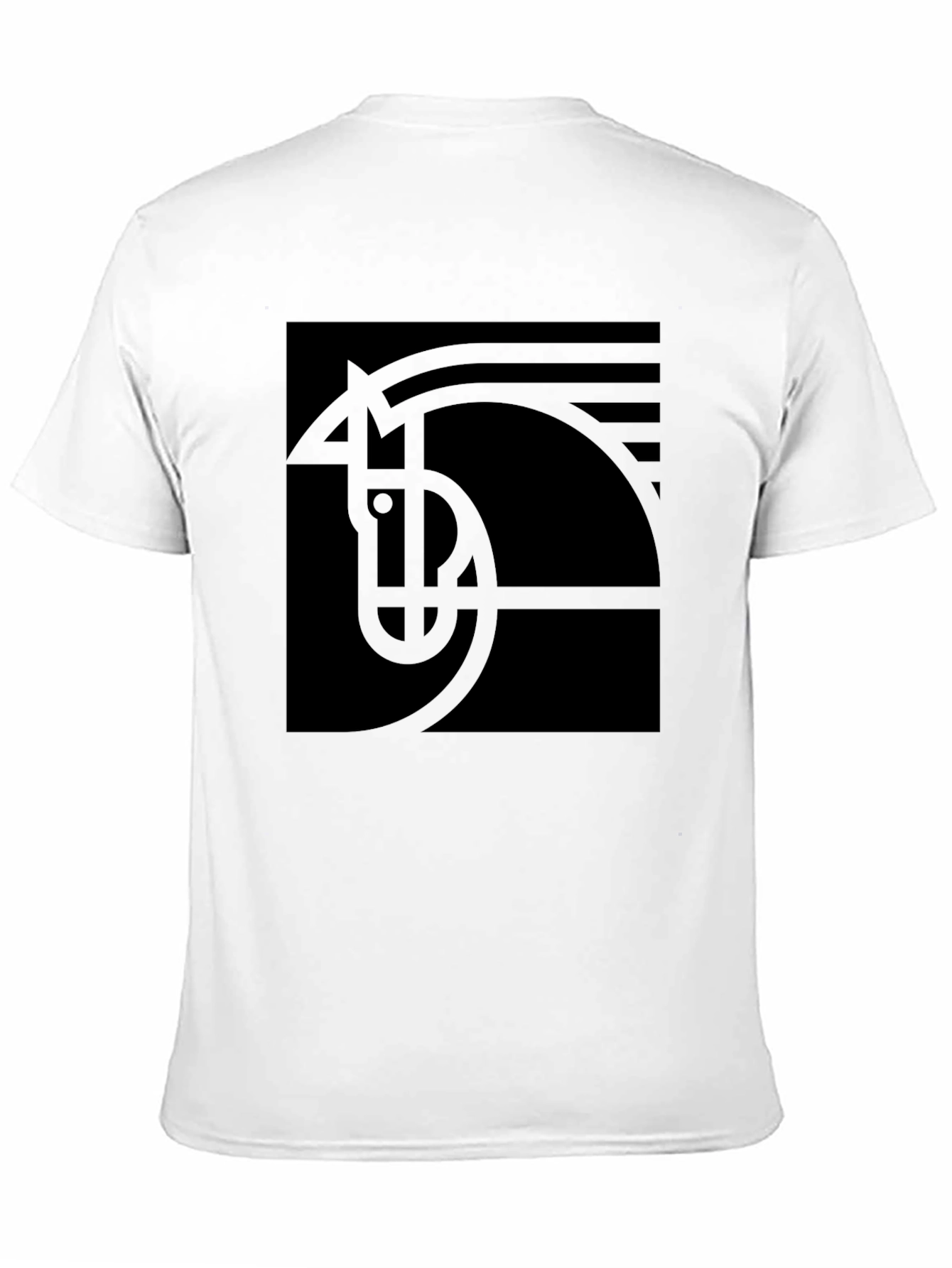 Abstract Horse Graphic Black T-Shirt