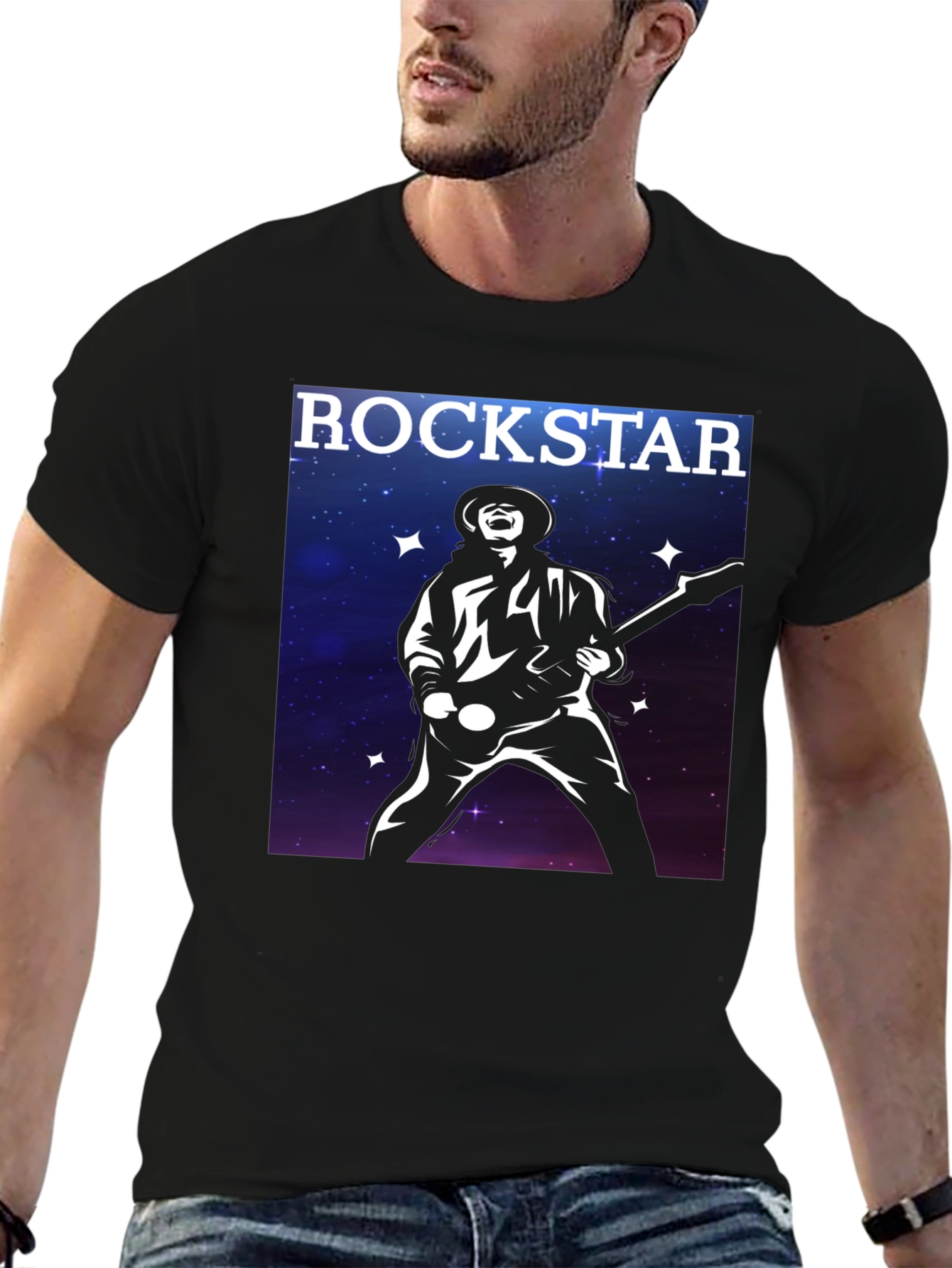Rockstar Guitarist Black T-Shirt