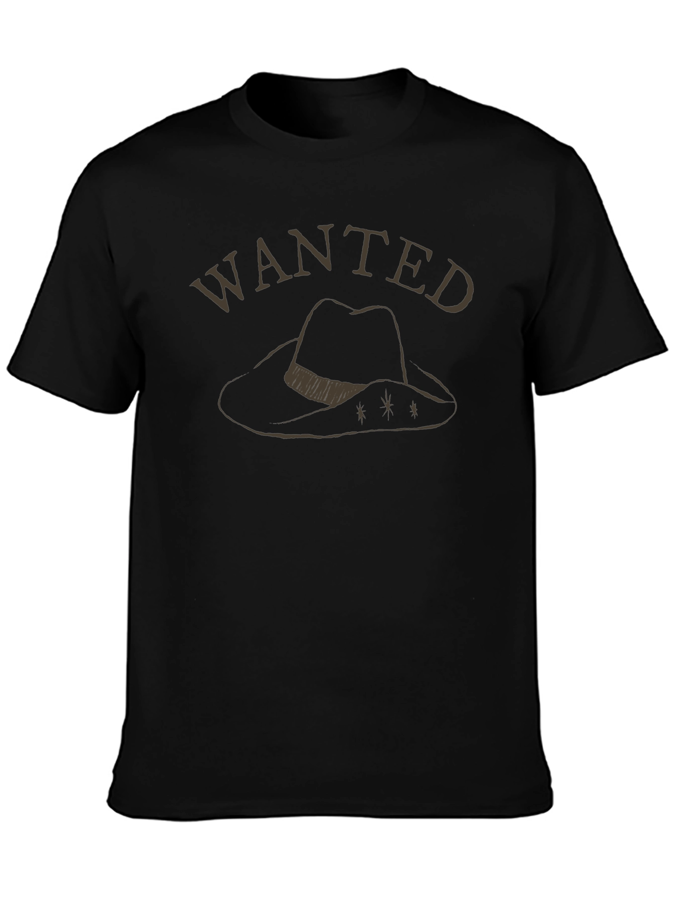 Wanted Cowboy Hat Graphic Tee - Black