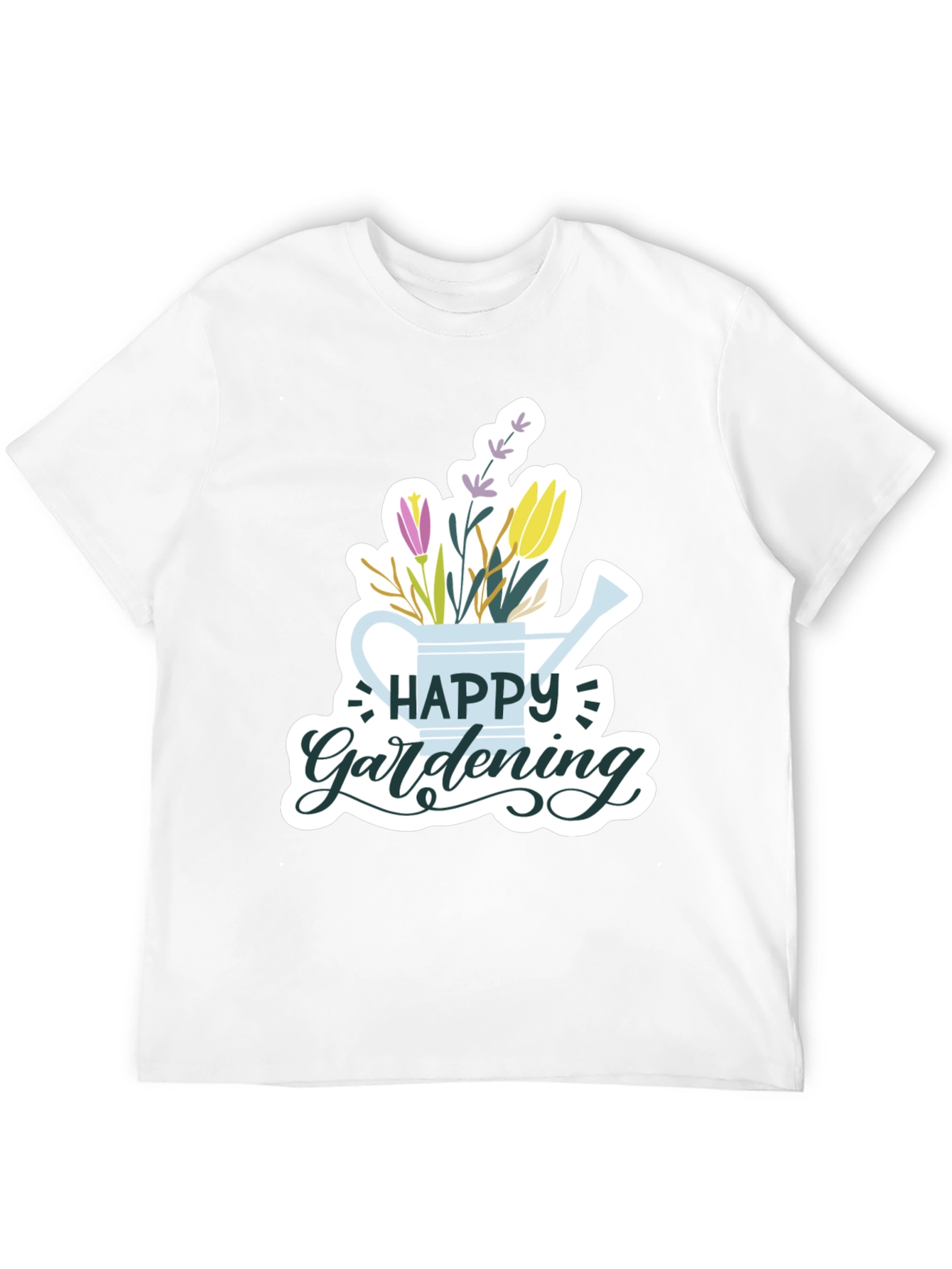 Happy Gardening Black T-Shirt