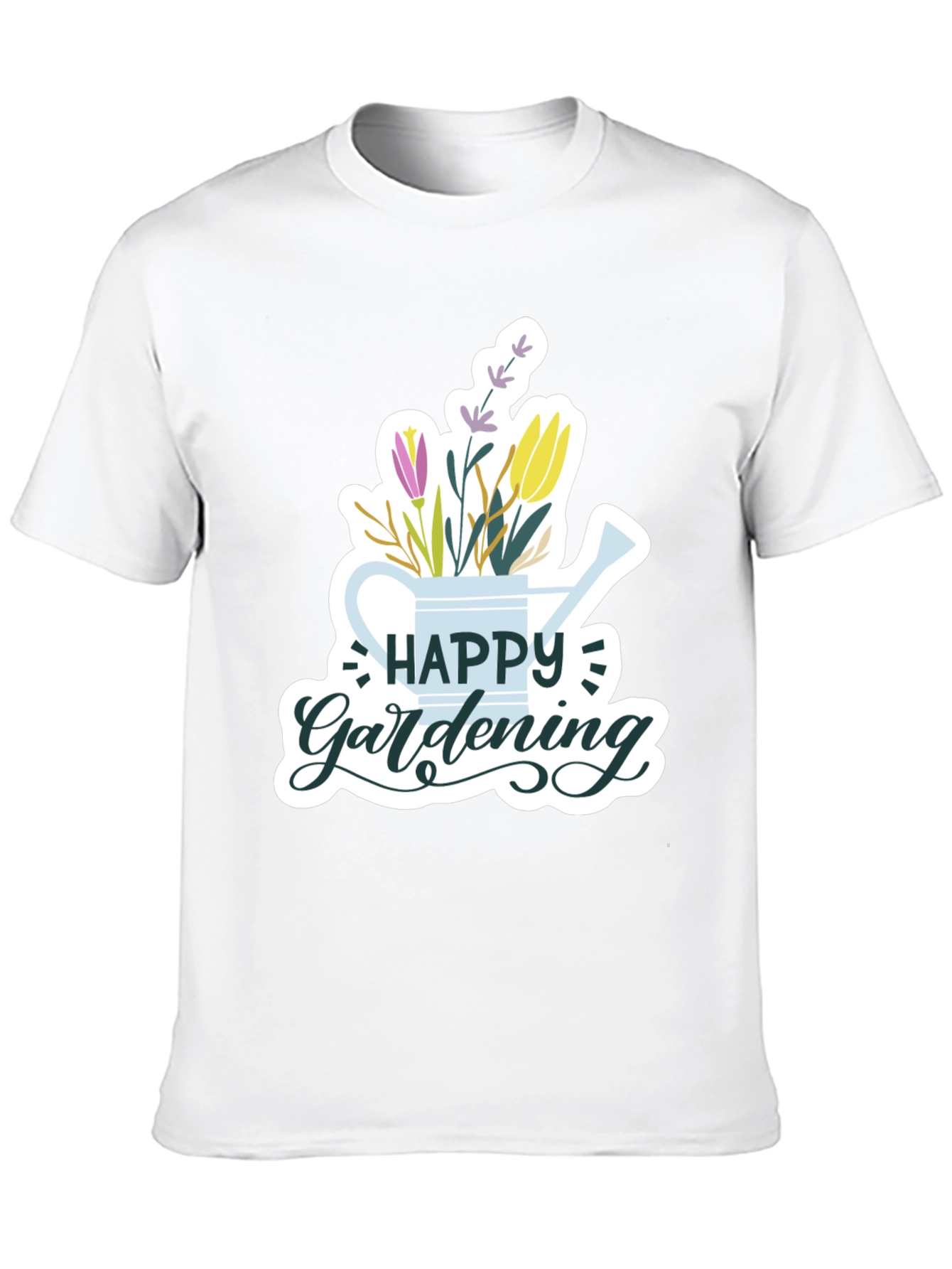 Happy Gardening Black T-Shirt