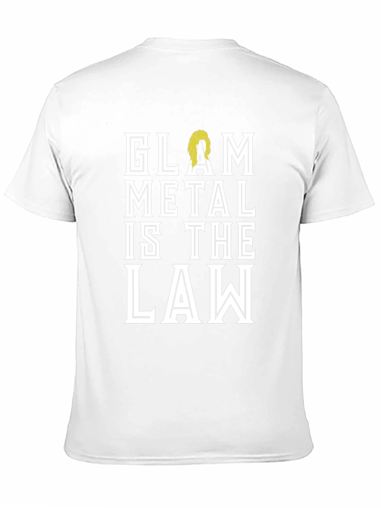 Glam Metal is the Law Black Graphic Tee Shirt