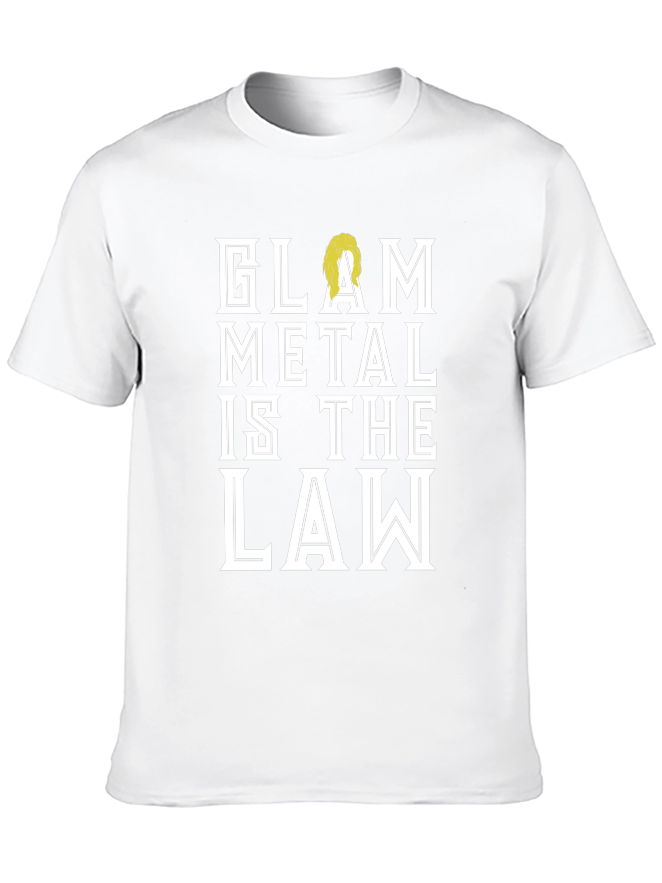 Glam Metal is the Law Black Graphic Tee Shirt