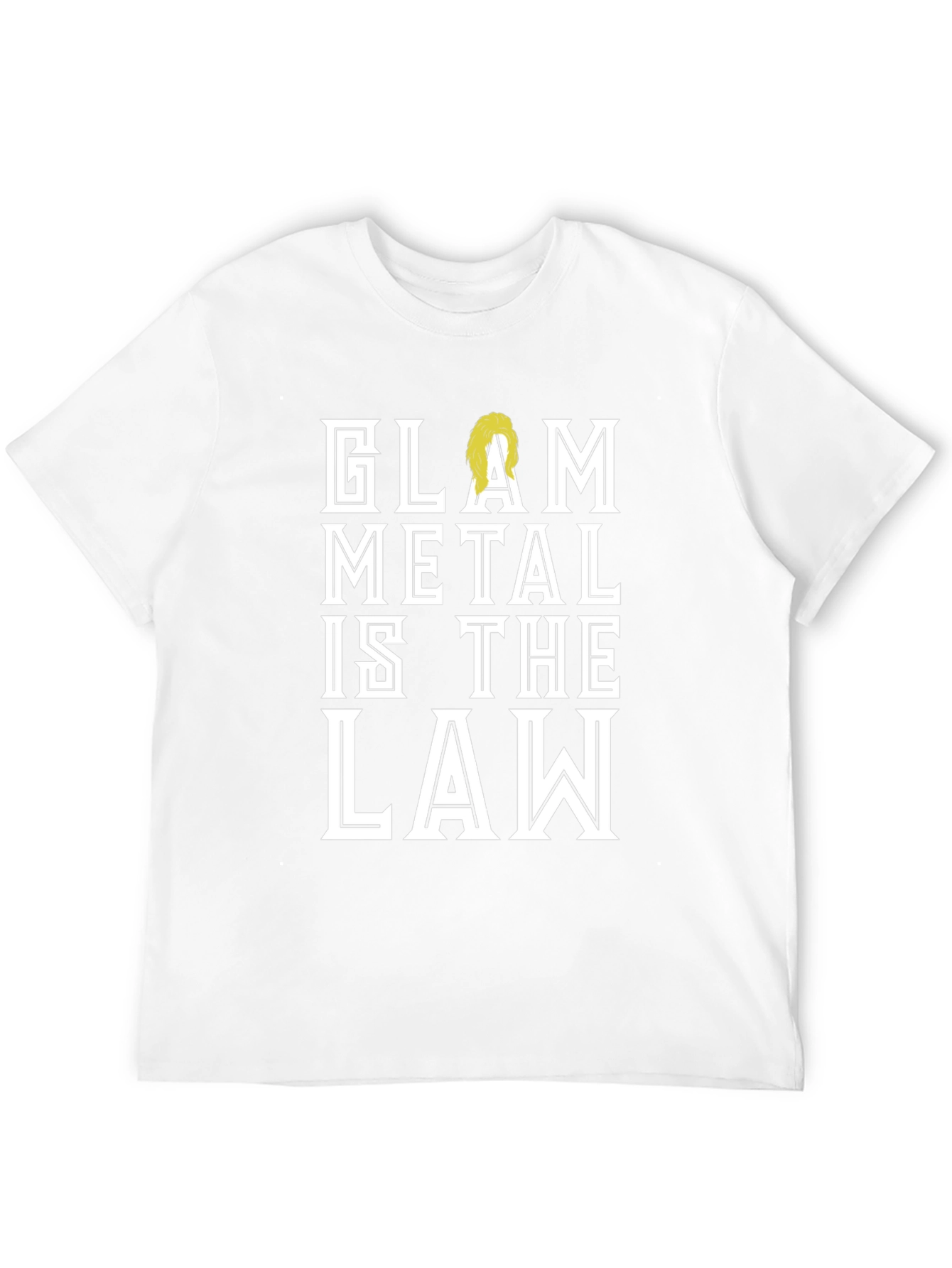 Glam Metal is the Law Black Graphic Tee Shirt