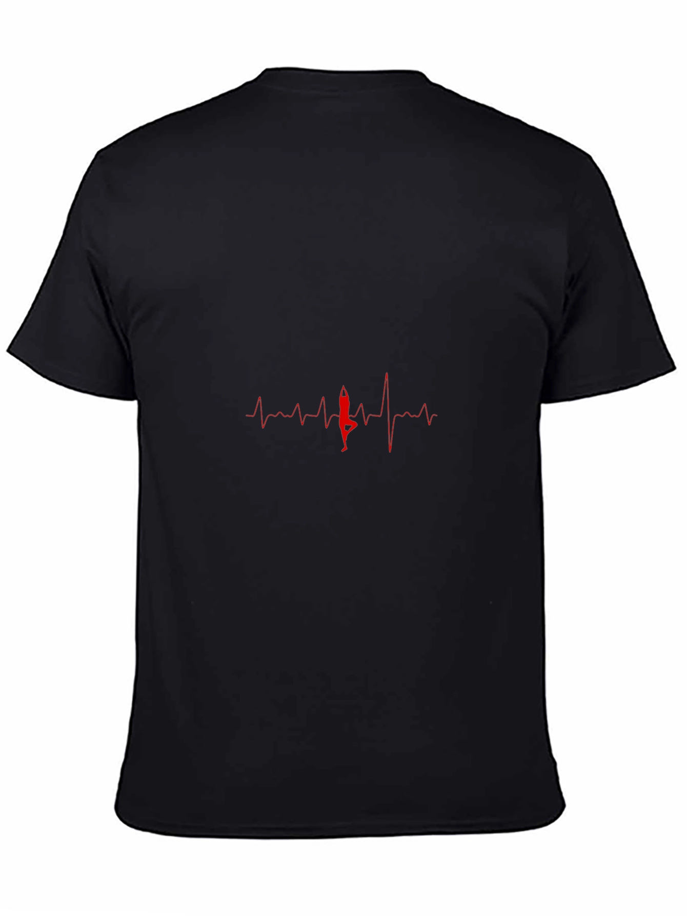 Yoga Heartbeat Graphic Tee - Black