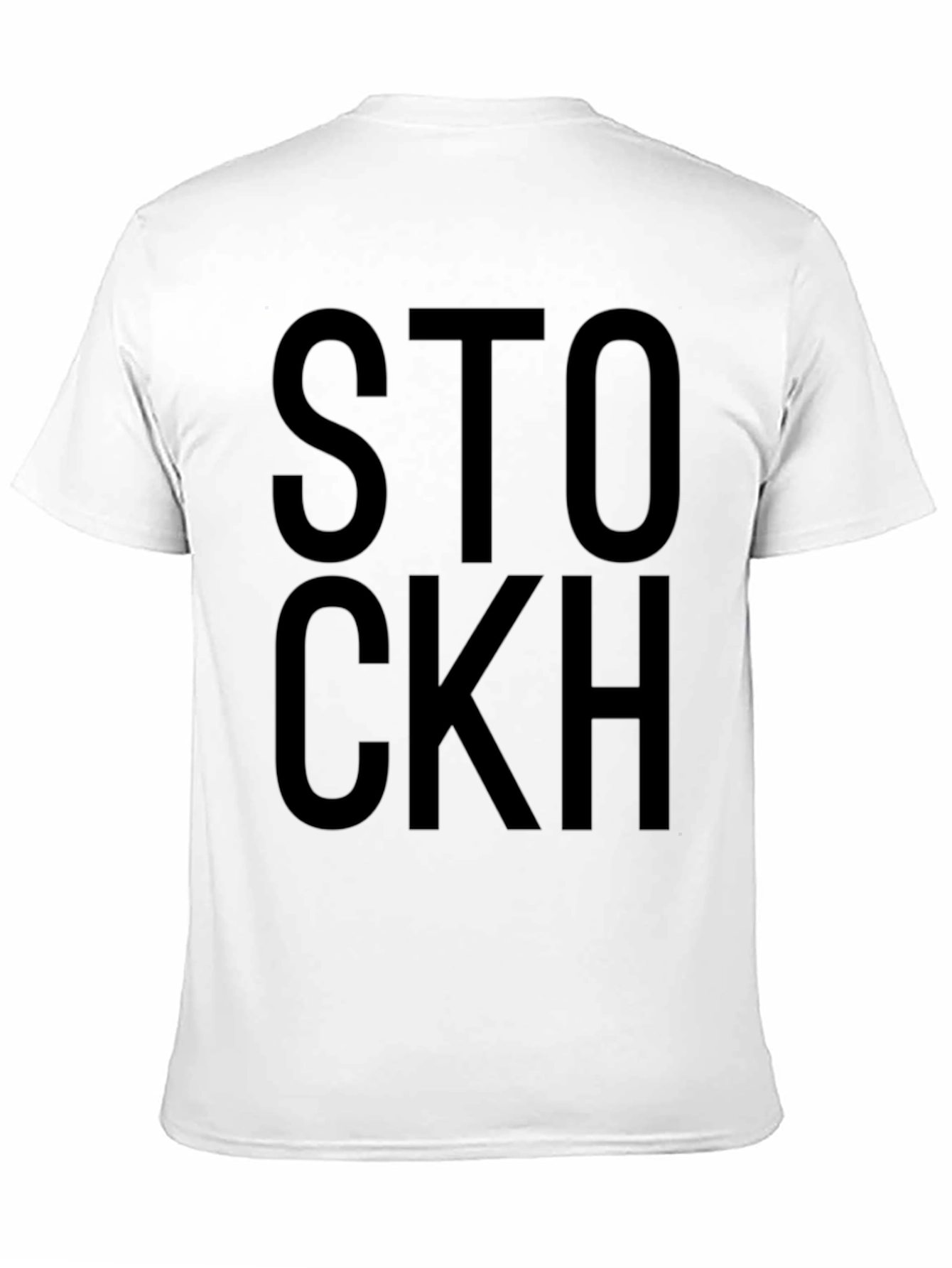 Black Graphic Tee - STOCKH Bold Text