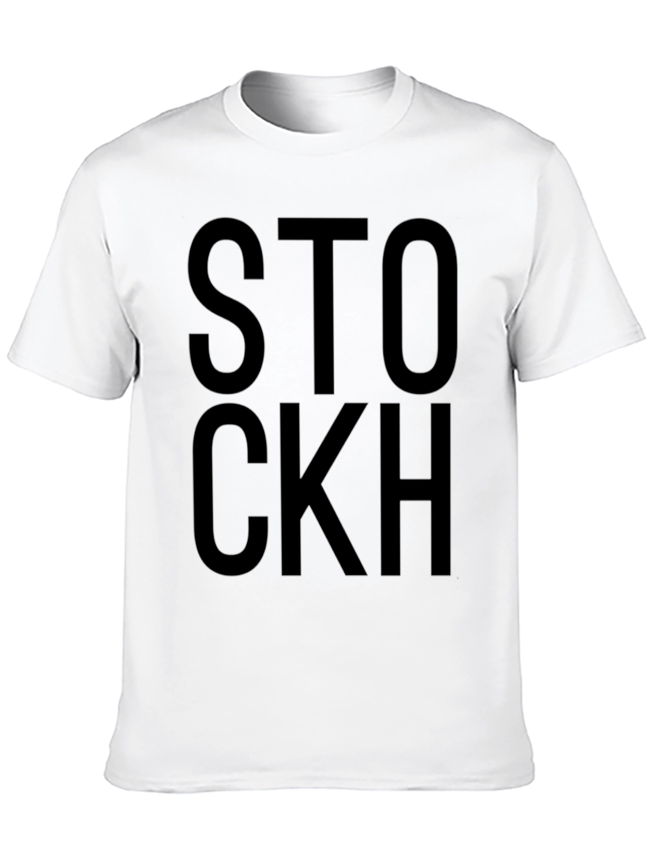 Black Graphic Tee - STOCKH Bold Text