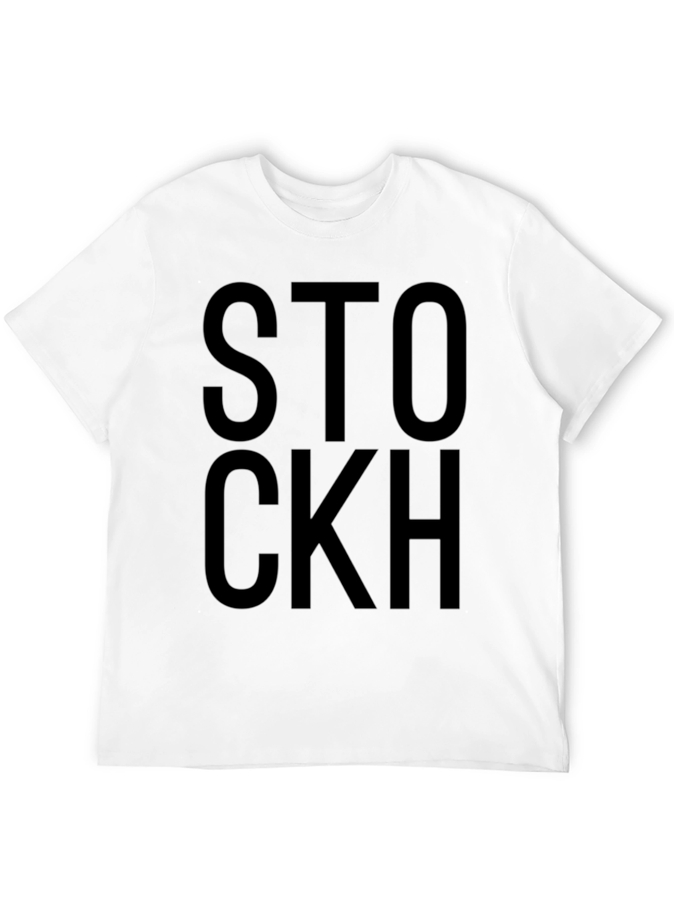 Black Graphic Tee - STOCKH Bold Text