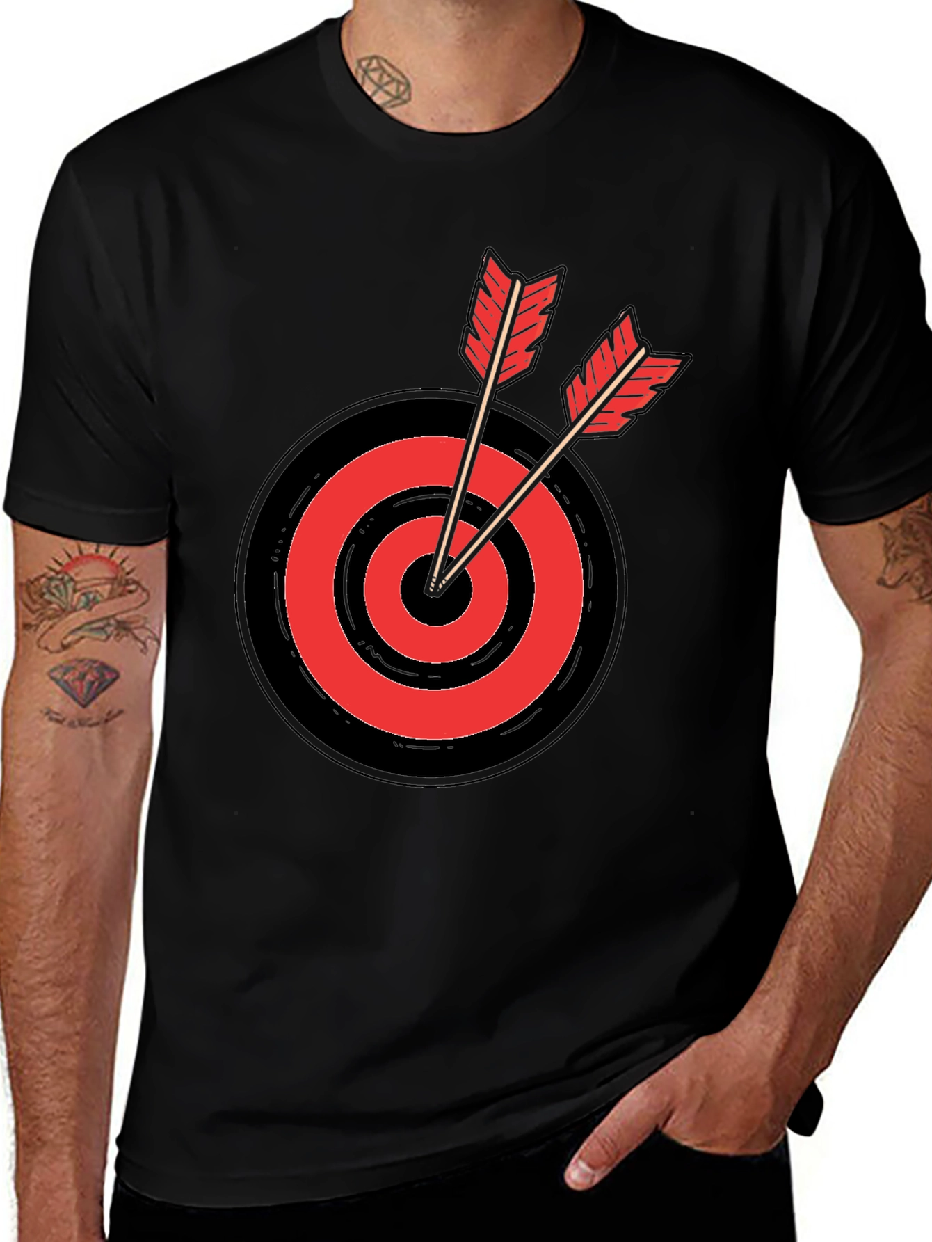 Target Practice Tee - Black Cotton T-Shirt