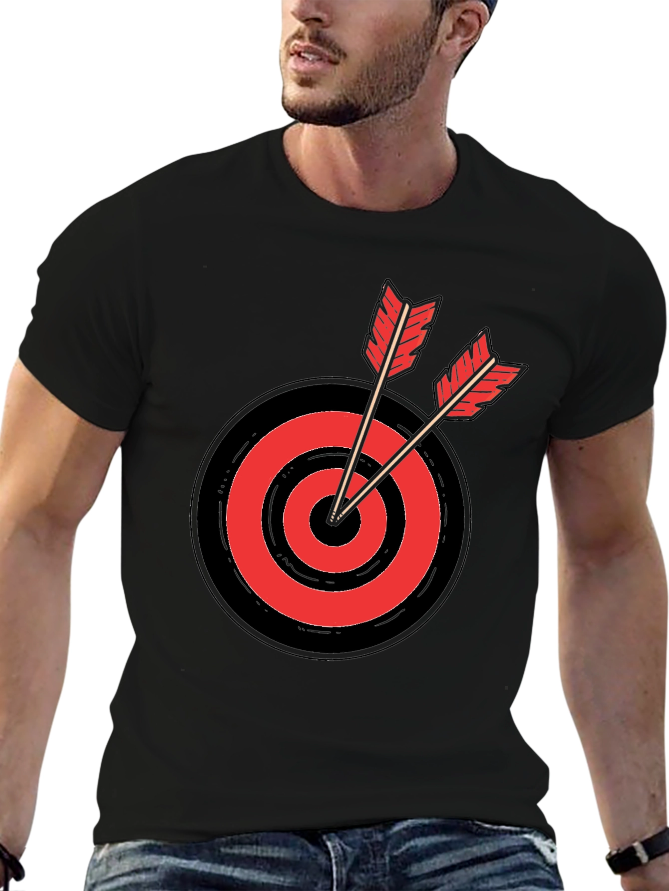 Target Practice Tee - Black Cotton T-Shirt