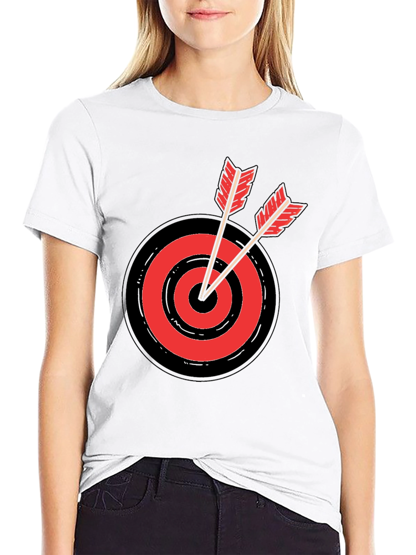 Target Practice Tee - Black Cotton T-Shirt