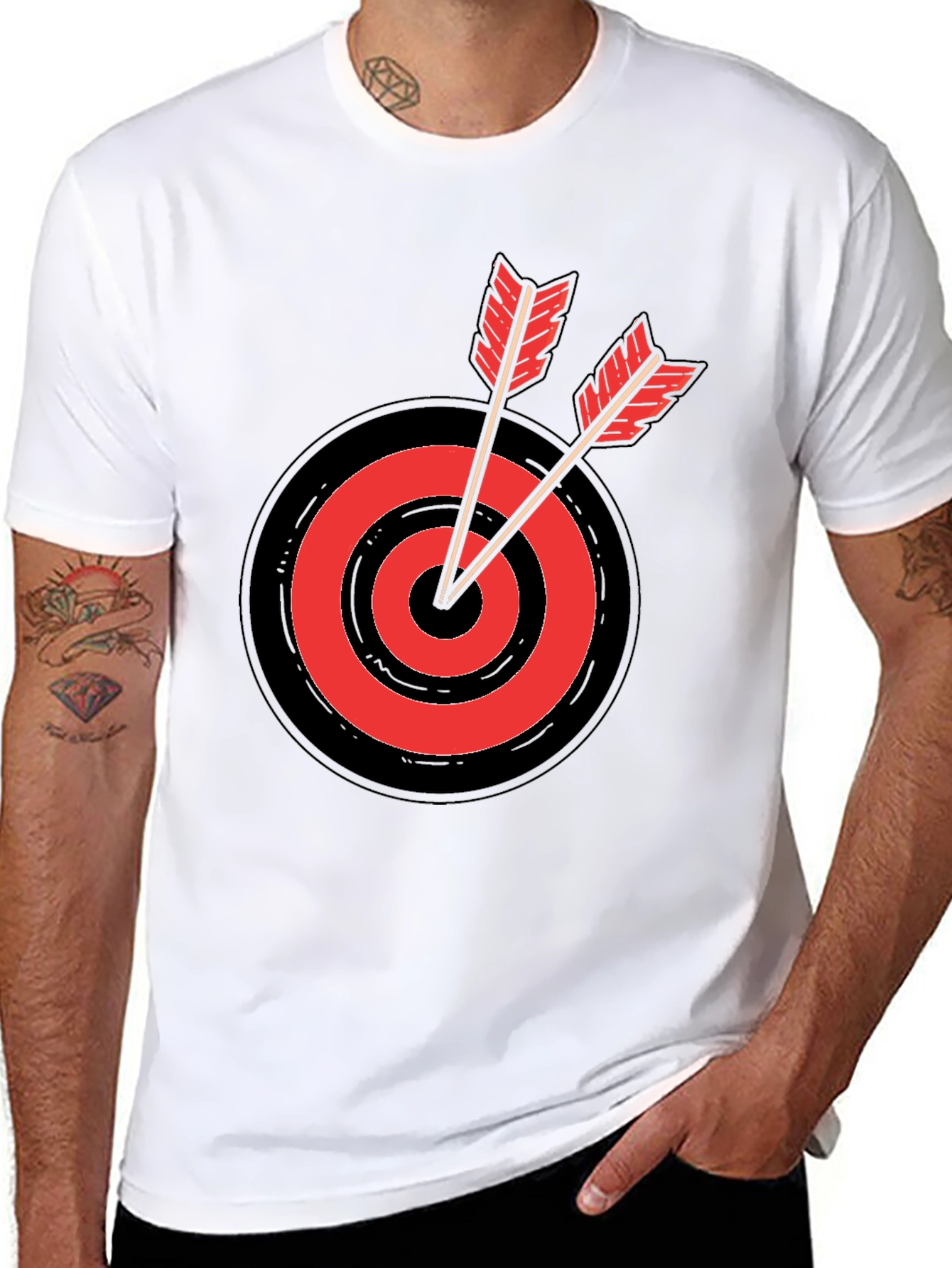 Target Practice Tee - Black Cotton T-Shirt