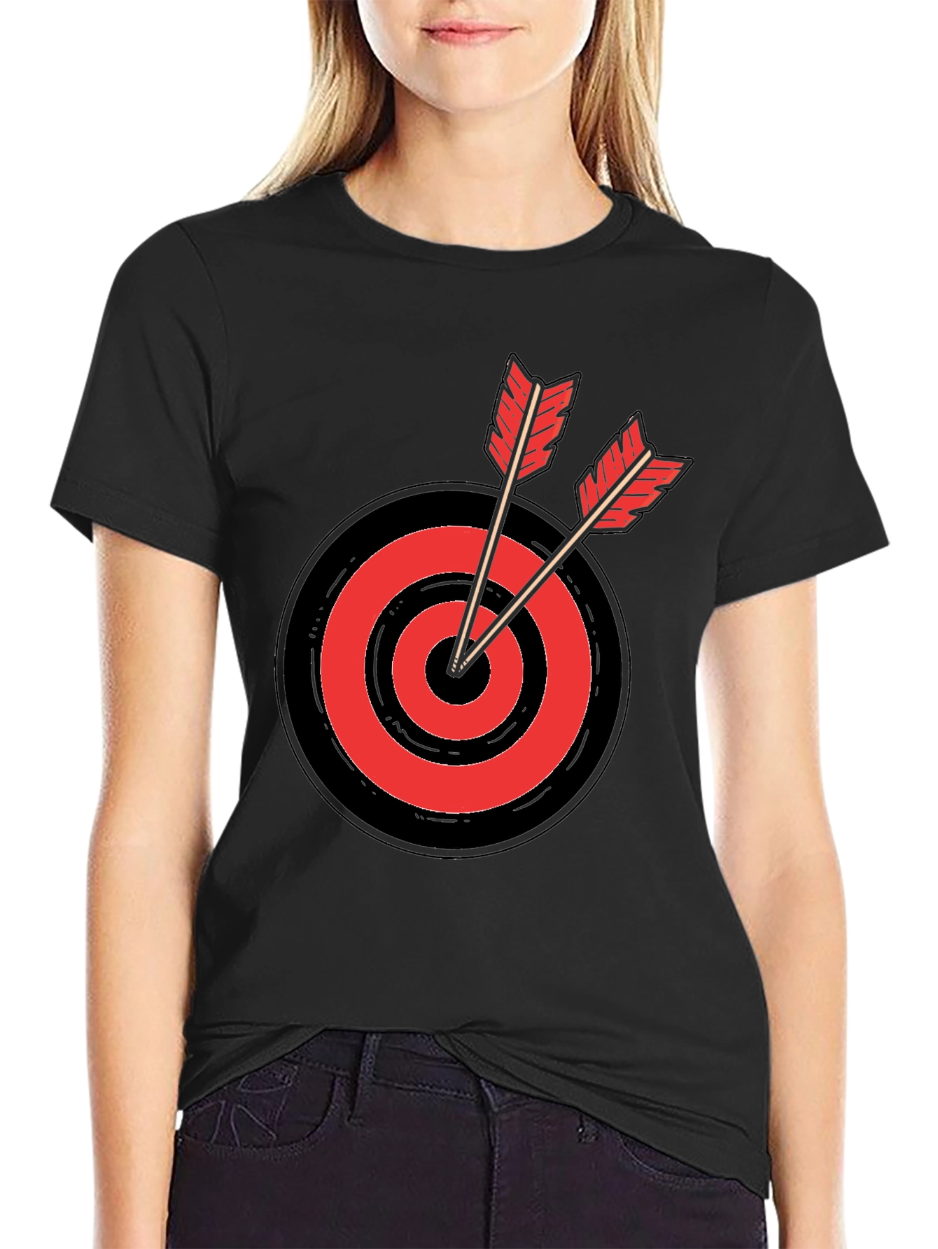 Target Practice Tee - Black Cotton T-Shirt