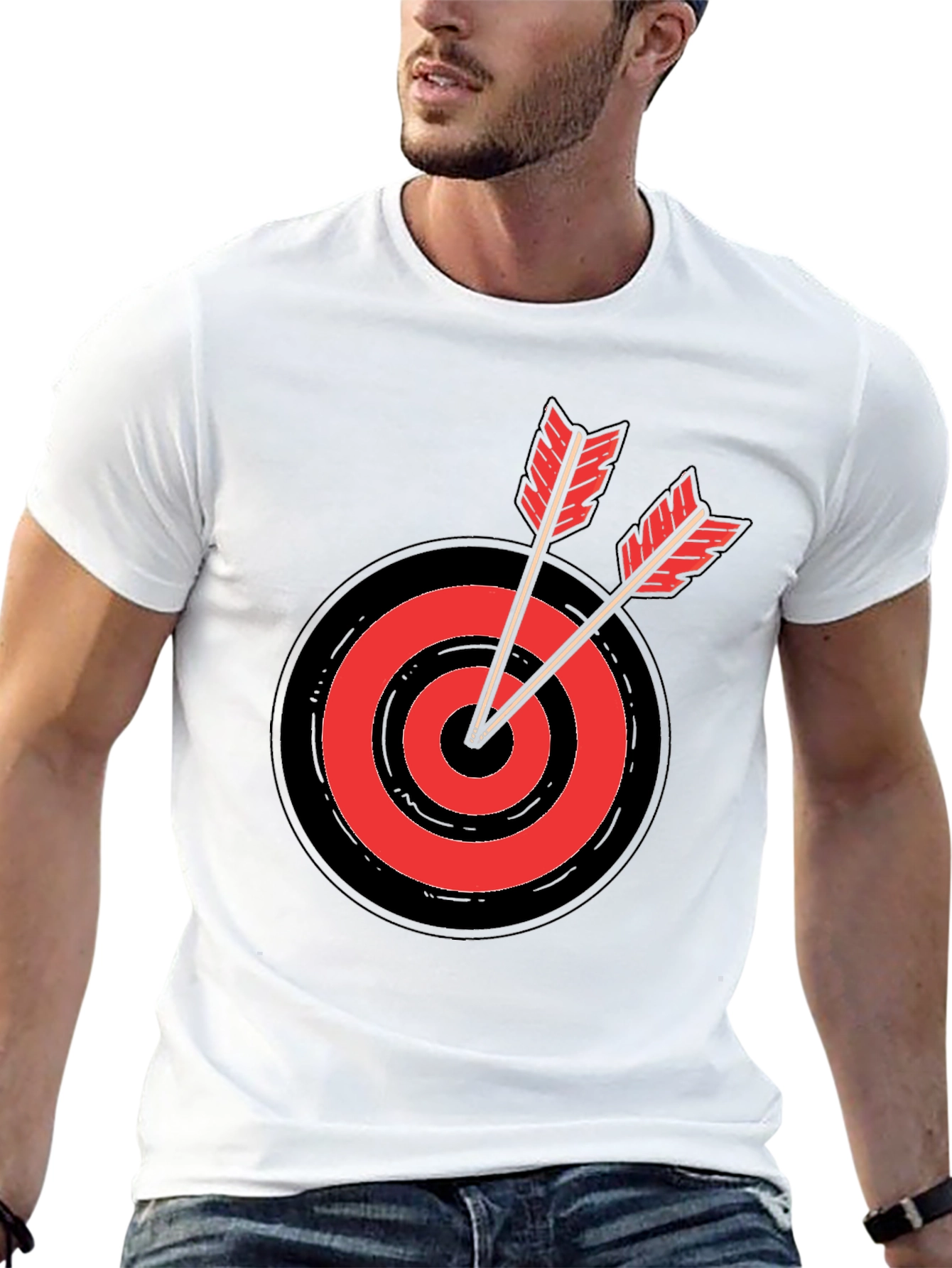 Target Practice Tee - Black Cotton T-Shirt