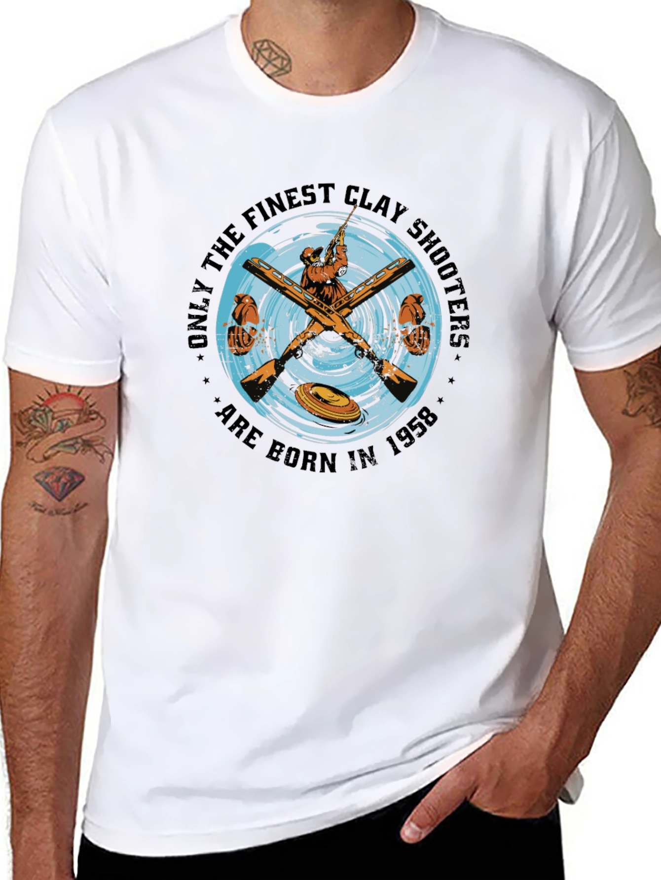 Finest Clay Shooters T-Shirt - Born in 1958
