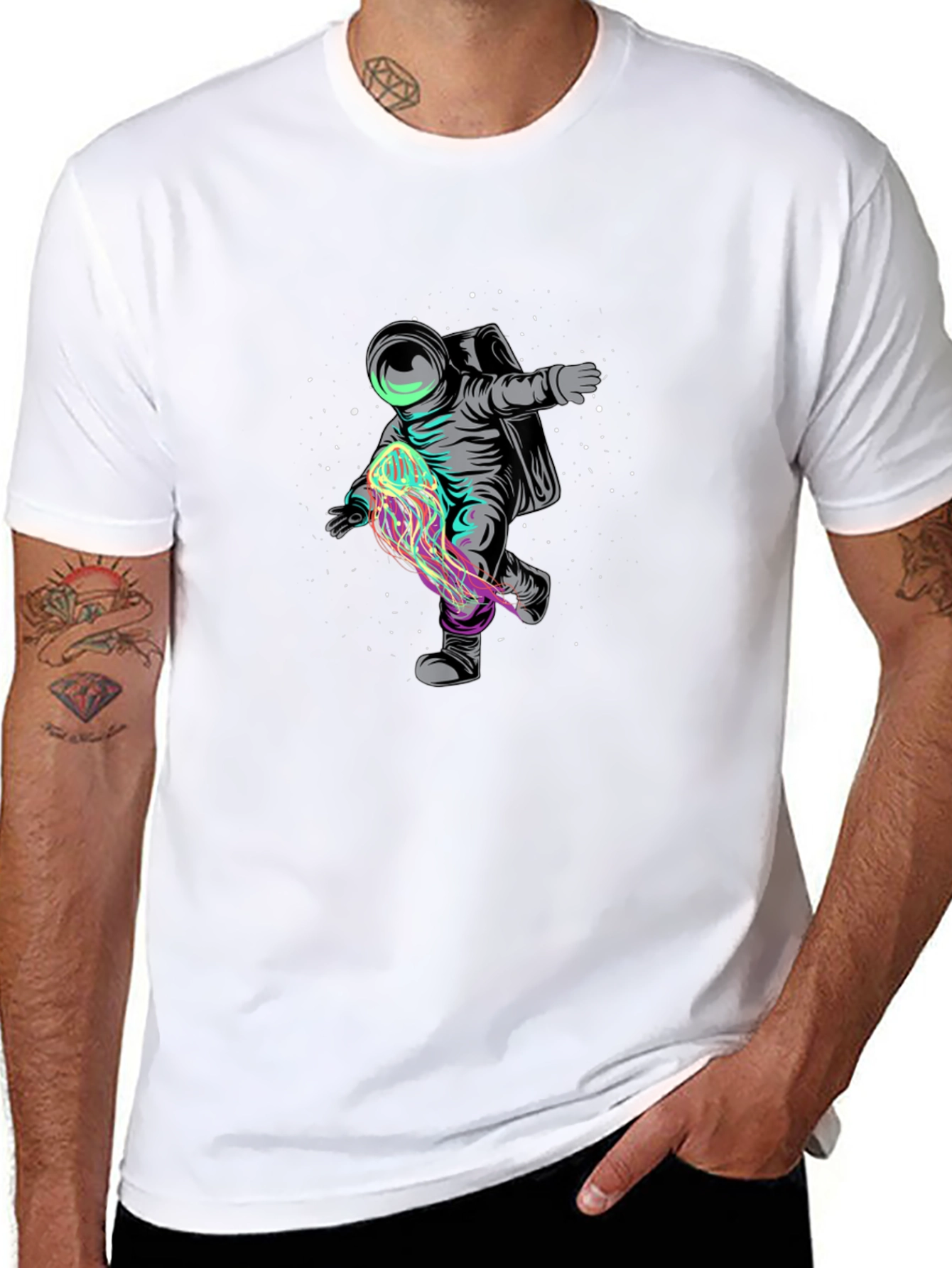 Astronaut Jellyfish T-Shirt - Cosmic Graphic Tee