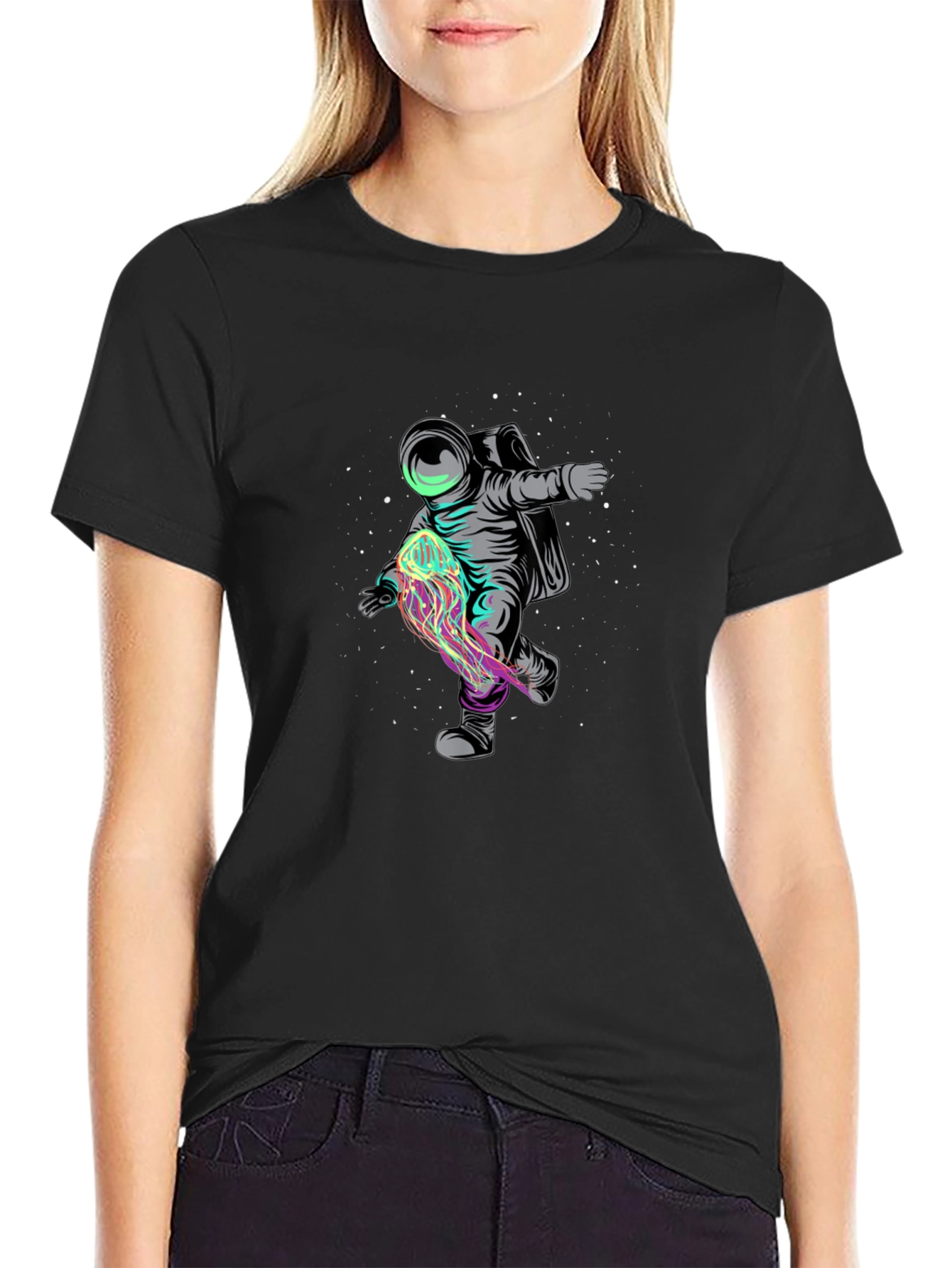 Astronaut Jellyfish T-Shirt - Cosmic Graphic Tee