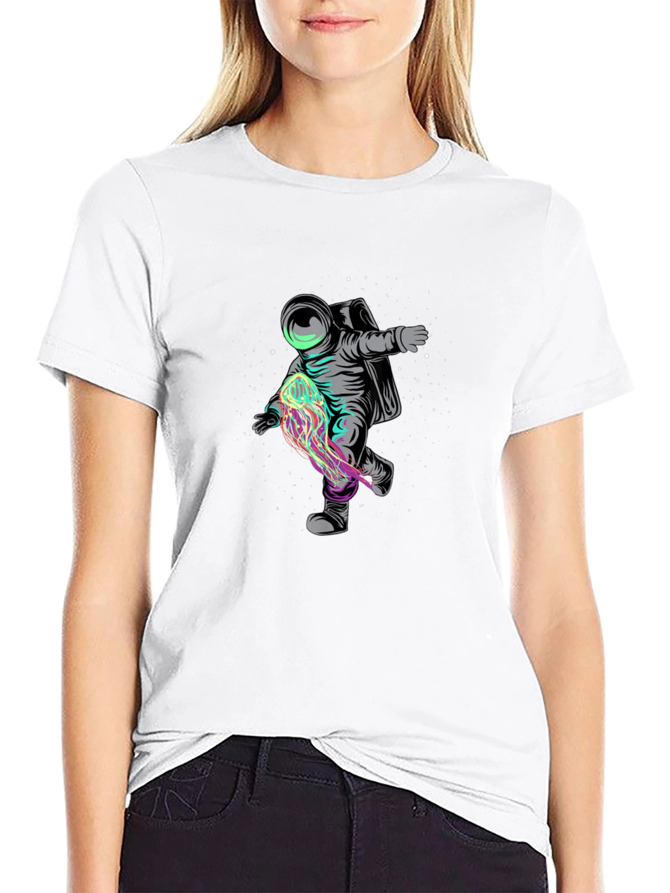 Astronaut Jellyfish T-Shirt - Cosmic Graphic Tee