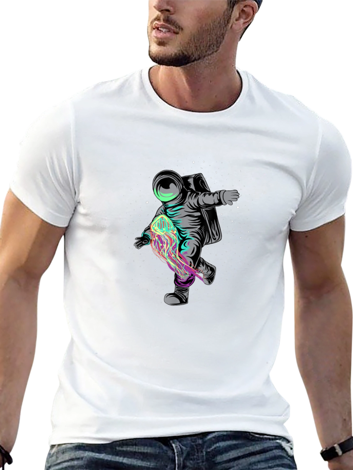 Astronaut Jellyfish T-Shirt - Cosmic Graphic Tee