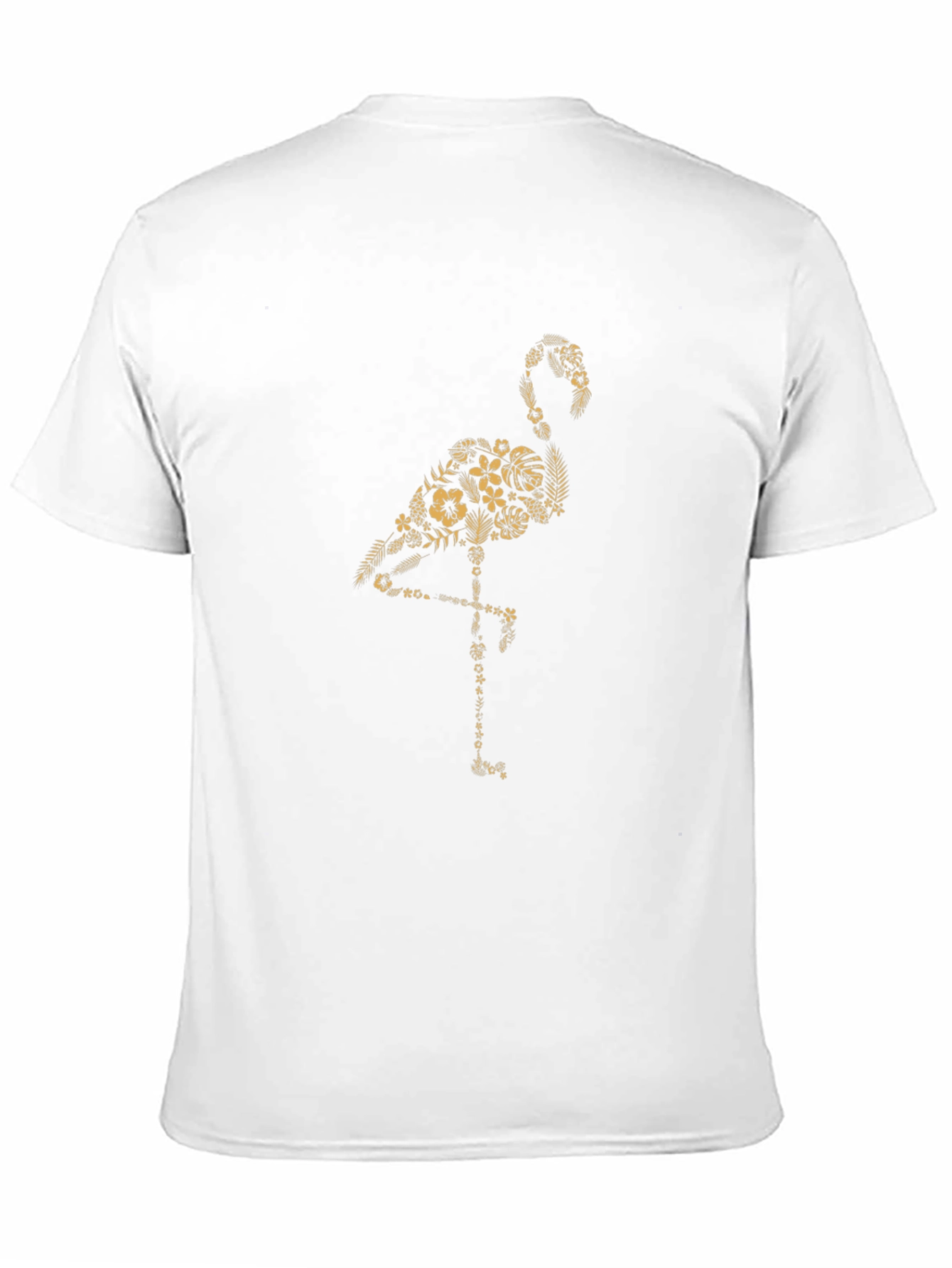 Floral Flamingo Graphic Black T-Shirt