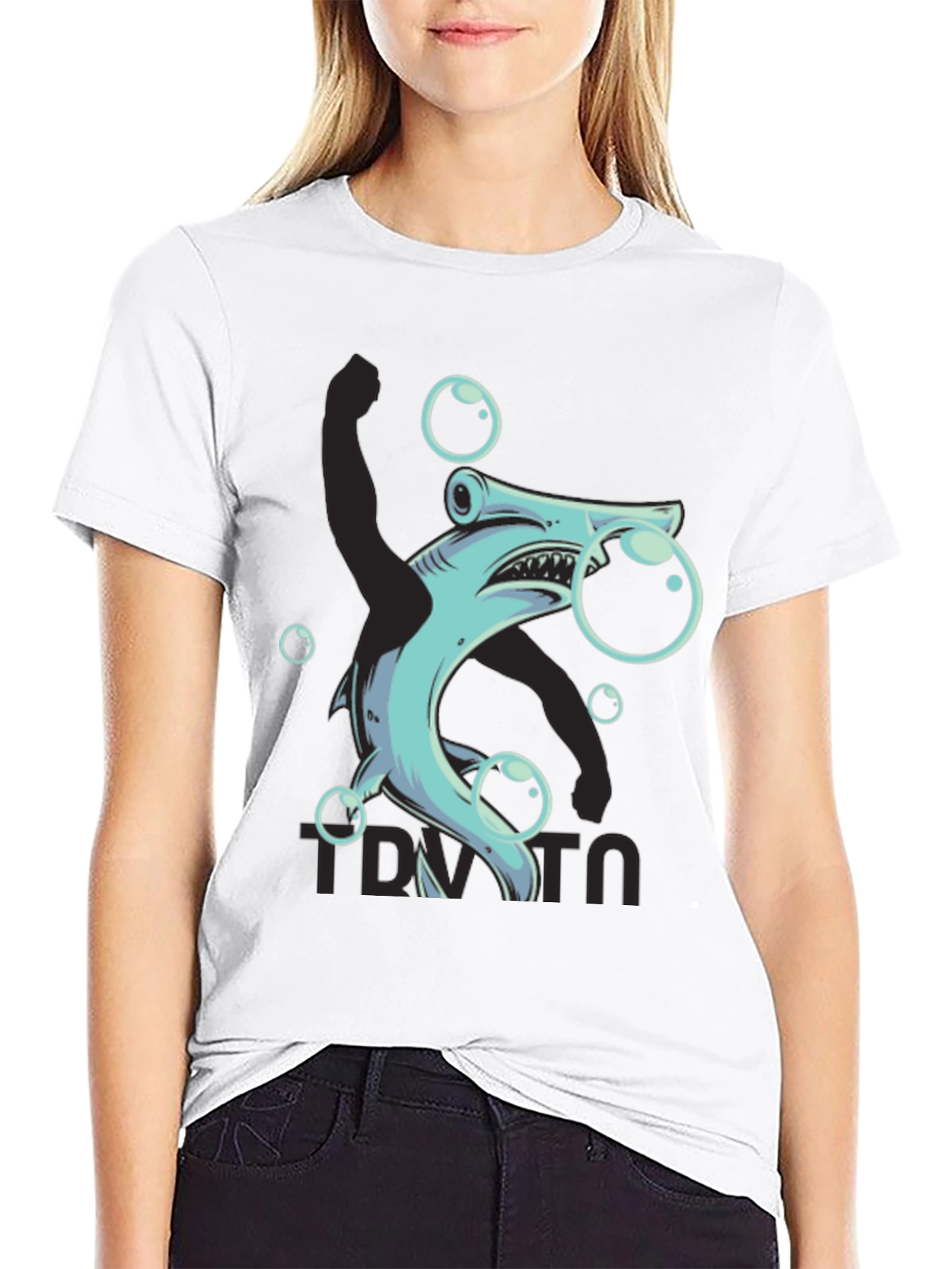 Hammerhead Shark Bubble T-Shirt - Funny Ocean Tee