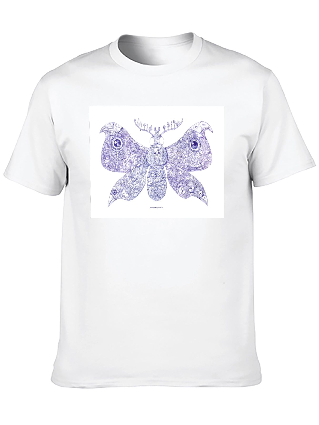 Moth Graphic Tee - Black Cotton