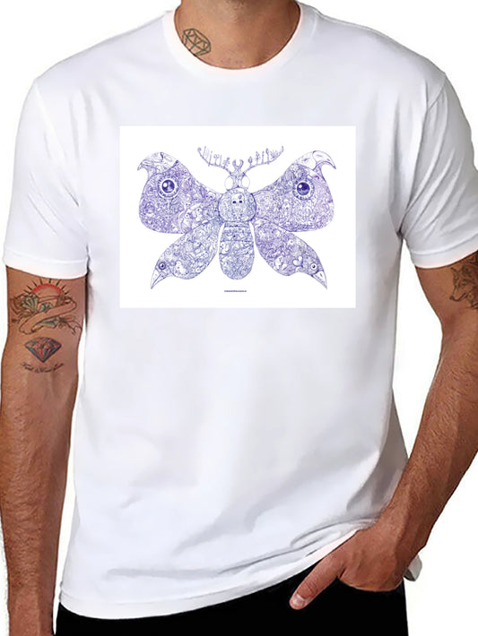 Moth Graphic Tee - Black Cotton