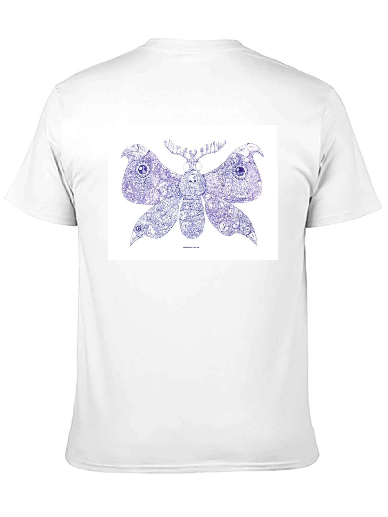 Moth Graphic Tee - Black Cotton