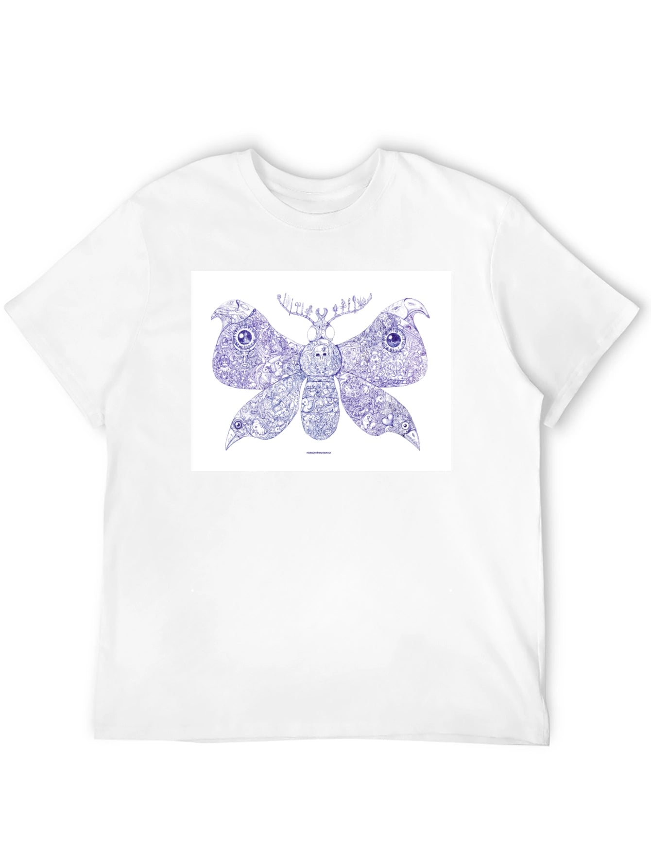 Moth Graphic Tee - Black Cotton