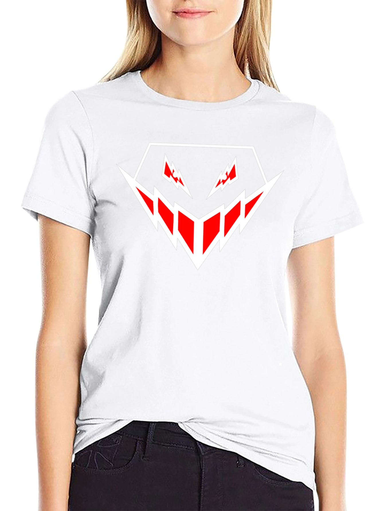 Mens Black T-Shirt with Geometric Graphic