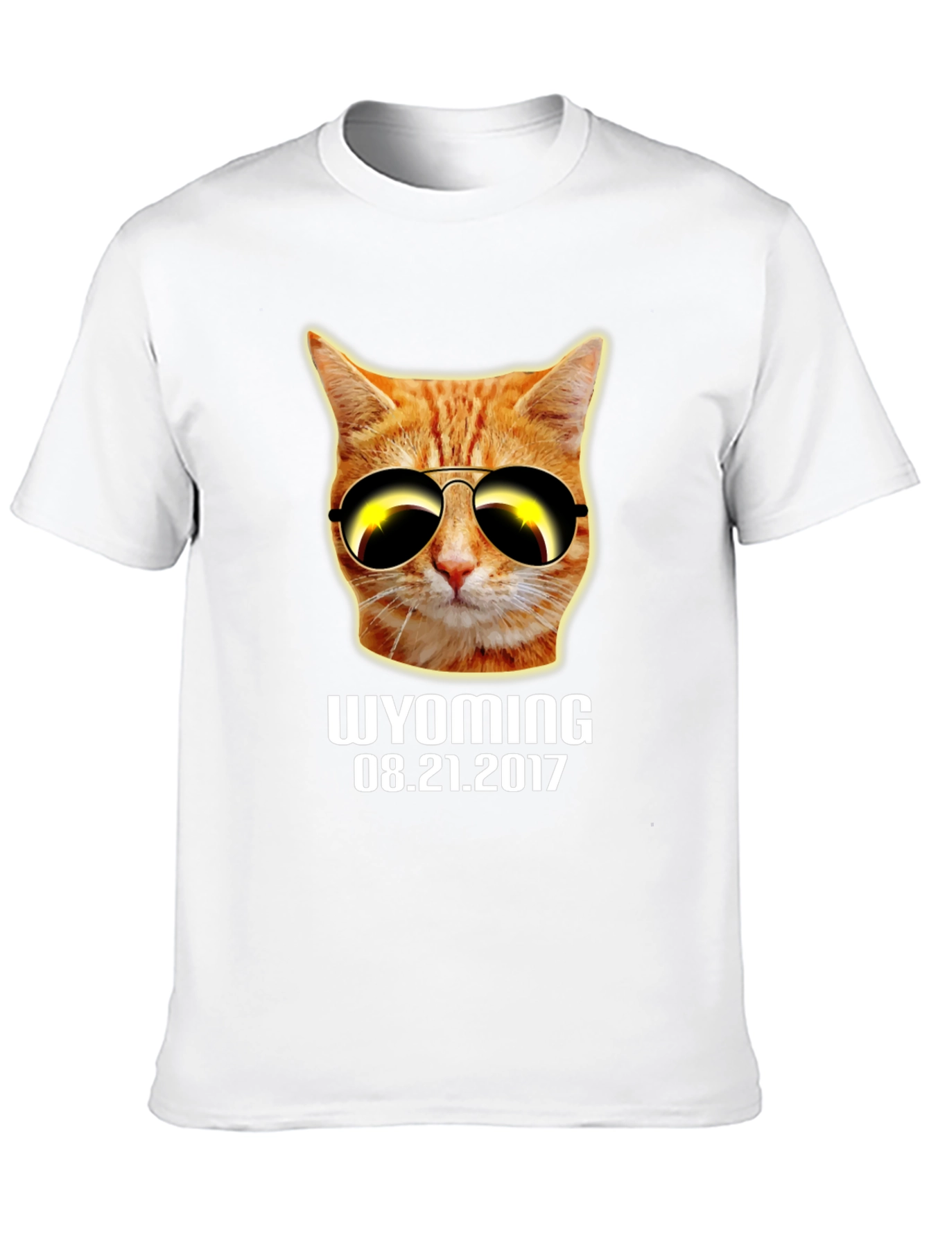 Wyoming 2017 Total Solar Eclipse Cat T-Shirt