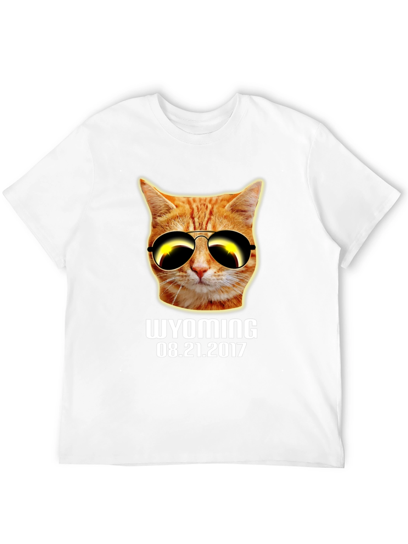 Wyoming 2017 Total Solar Eclipse Cat T-Shirt
